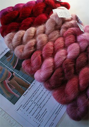 Artyarns Silk Mohair Blanket & Shawl Knitting Kit - Rose Pattern | Luxury DIY Knitting Project for Home Decor, Gift Giving & Cozy Evenings