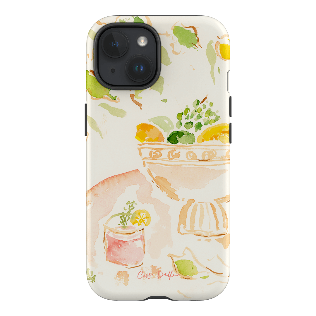 Sorrento Lemon iPhone Case - Durable Shockproof Phone Cover for iPhone 12/13/14/15 Pro Max - Cute Citrus Fruit Design - Perfect for Summer, Travel & Outdoor Activities