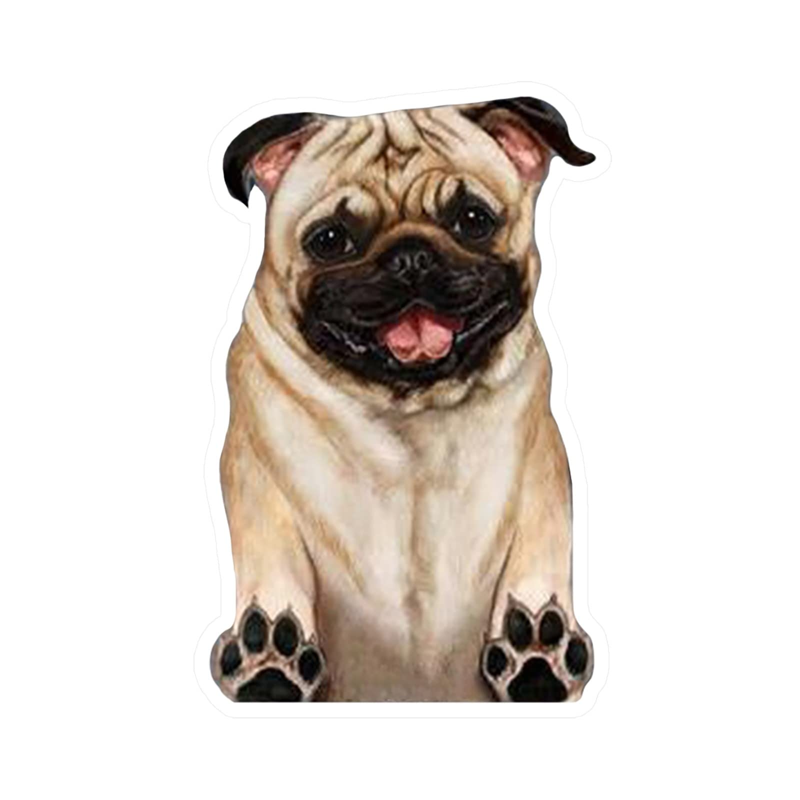 Funny Waterproof PVC Car Stickers - Cute Dog & Animal Designs for Bumper, Door & Window Decals (Size D) - Perfect for Personalizing Cars, Laptops & Home Decor