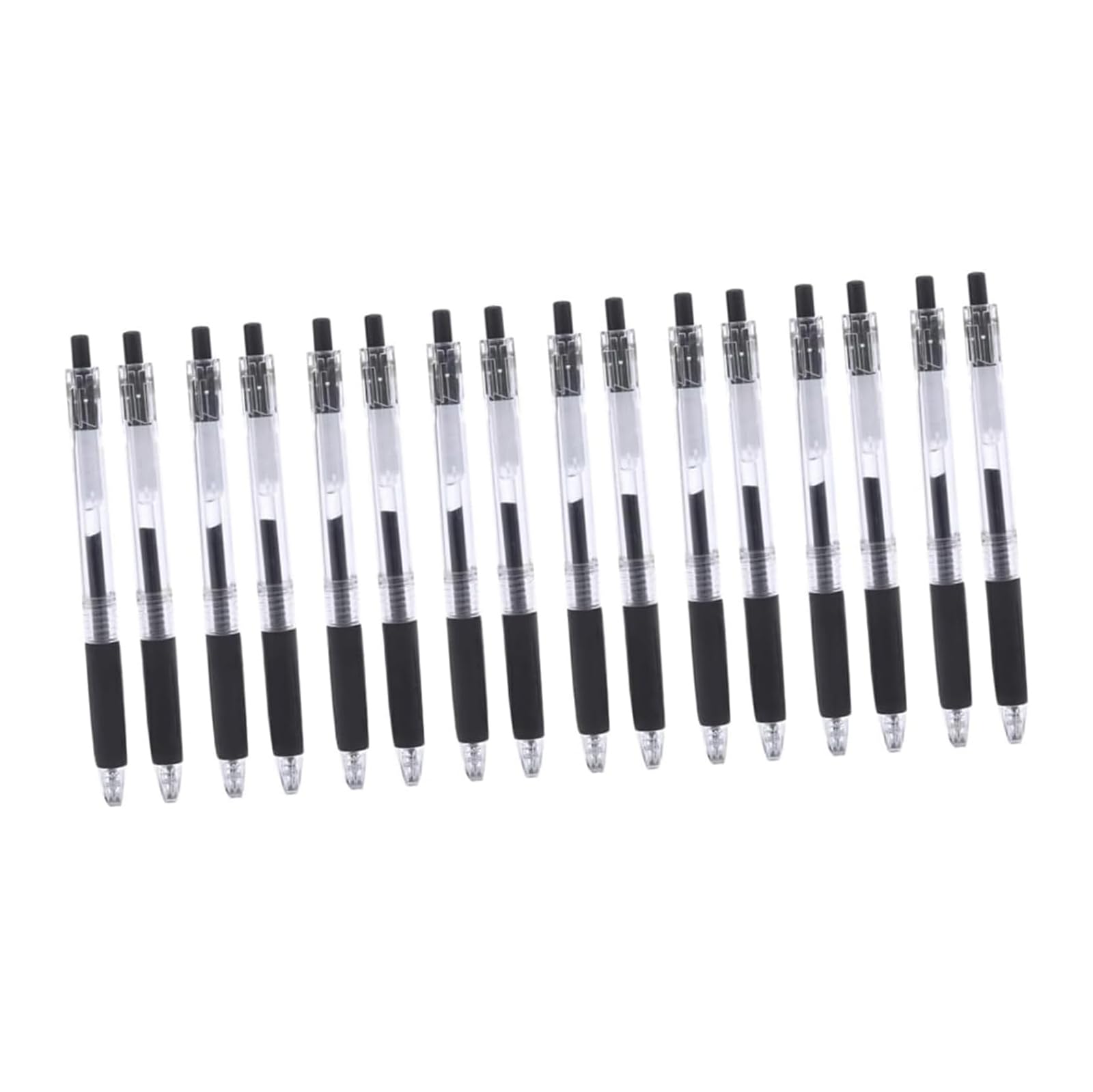 16 Pack Smooth Writing Gel Ink Pens - Quick-Drying Black Ballpoint Rollerball Pens for Students, Office & School Supplies (Perfect for Note Taking, Journaling & Art Projects)