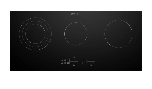 Westinghouse WHC933BD 90cm 3 Zone Ceramic Cooktop - Premium Electric Stove Top for Modern Kitchens | Perfect for Baking, Boiling & Simmering | Energy Efficient & Easy Clean Glass Surface