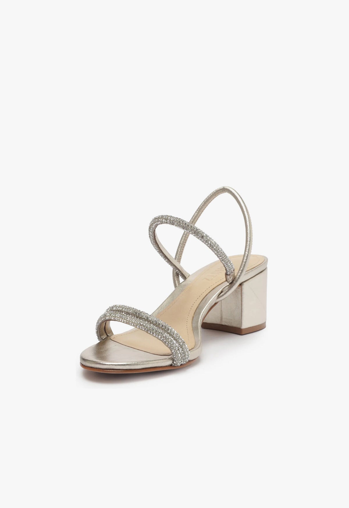 Whiteley Block Metallic Leather Sandal - Women's Fashion Strappy Heeled Sandals for Summer | Perfect for Beach, Vacation & Night Out
