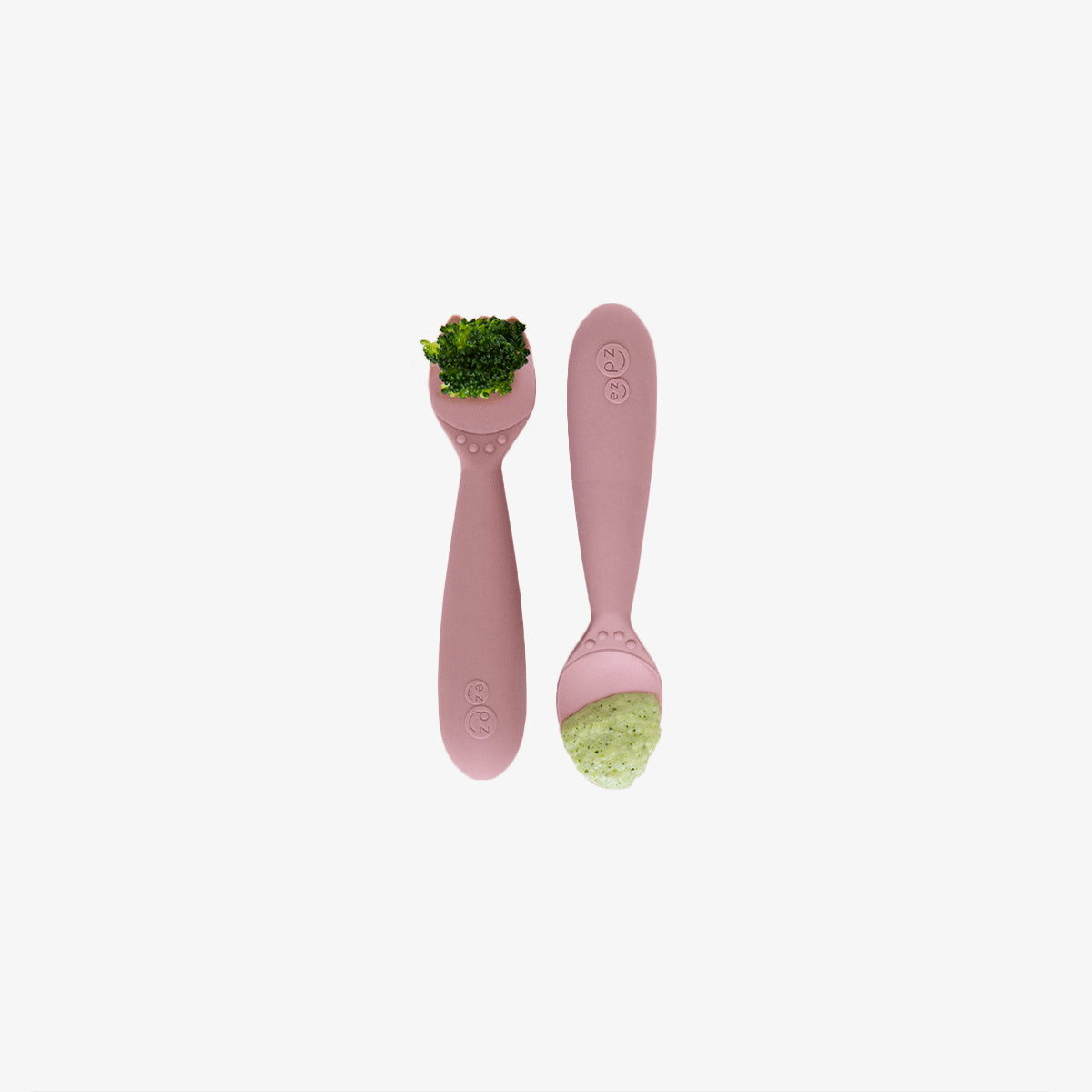 Ezpz Mini Utensils Set for Toddlers - Perfect Self Feeding Training Tools for Babies 12-24 Months - BPA-Free, Ergonomic Design for Easy Grip - Ideal for Home, Daycare & Travel Use
