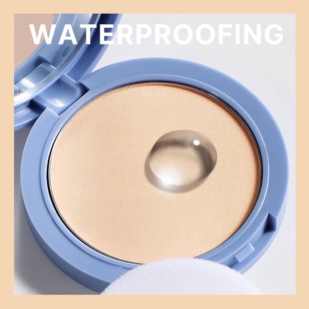 Oil Control Matte Perfection Face Pressed Powder - Matte Smooth Flawless Setting Makeup Powder | Waterproof Long-Lasting & Cruelty-Free | 0.35oz (02 Natural Beige) | For Daily Wear, Photo Shoots & Touch-Ups