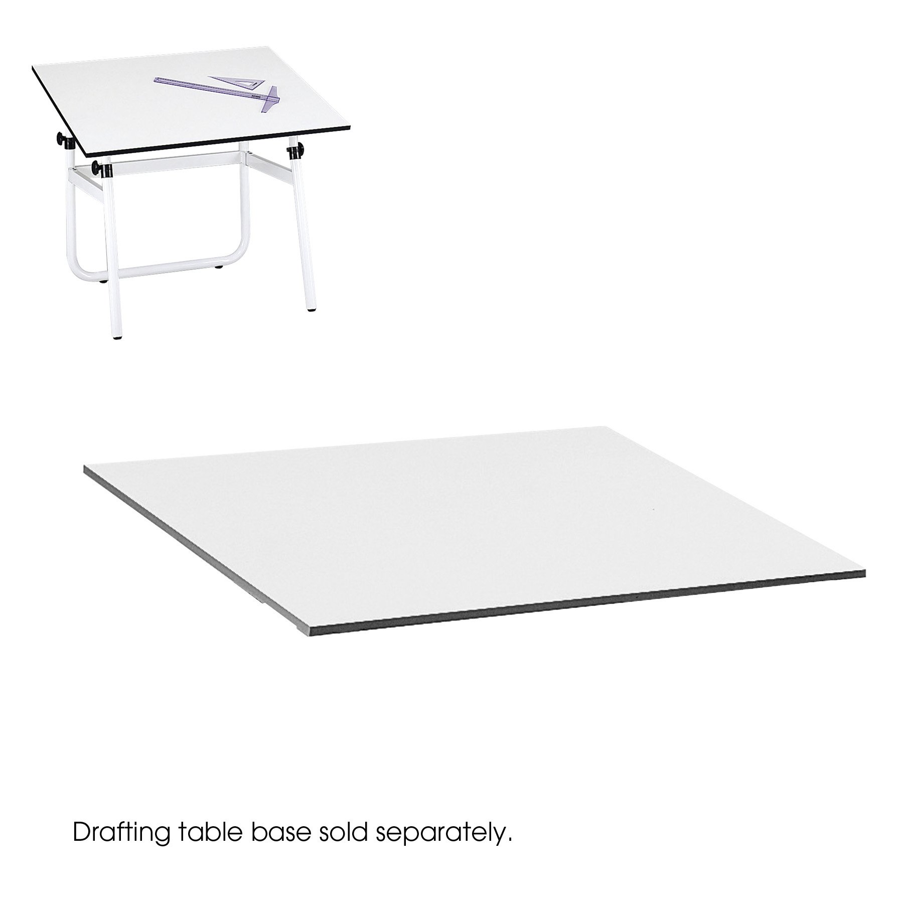 Safco 3951 White Table Top 48x36 Inches - Compatible with 3957, 3960, 3961 Table Bases (Sold Separately) | Perfect for Office Desks, Conference Tables & Workstations