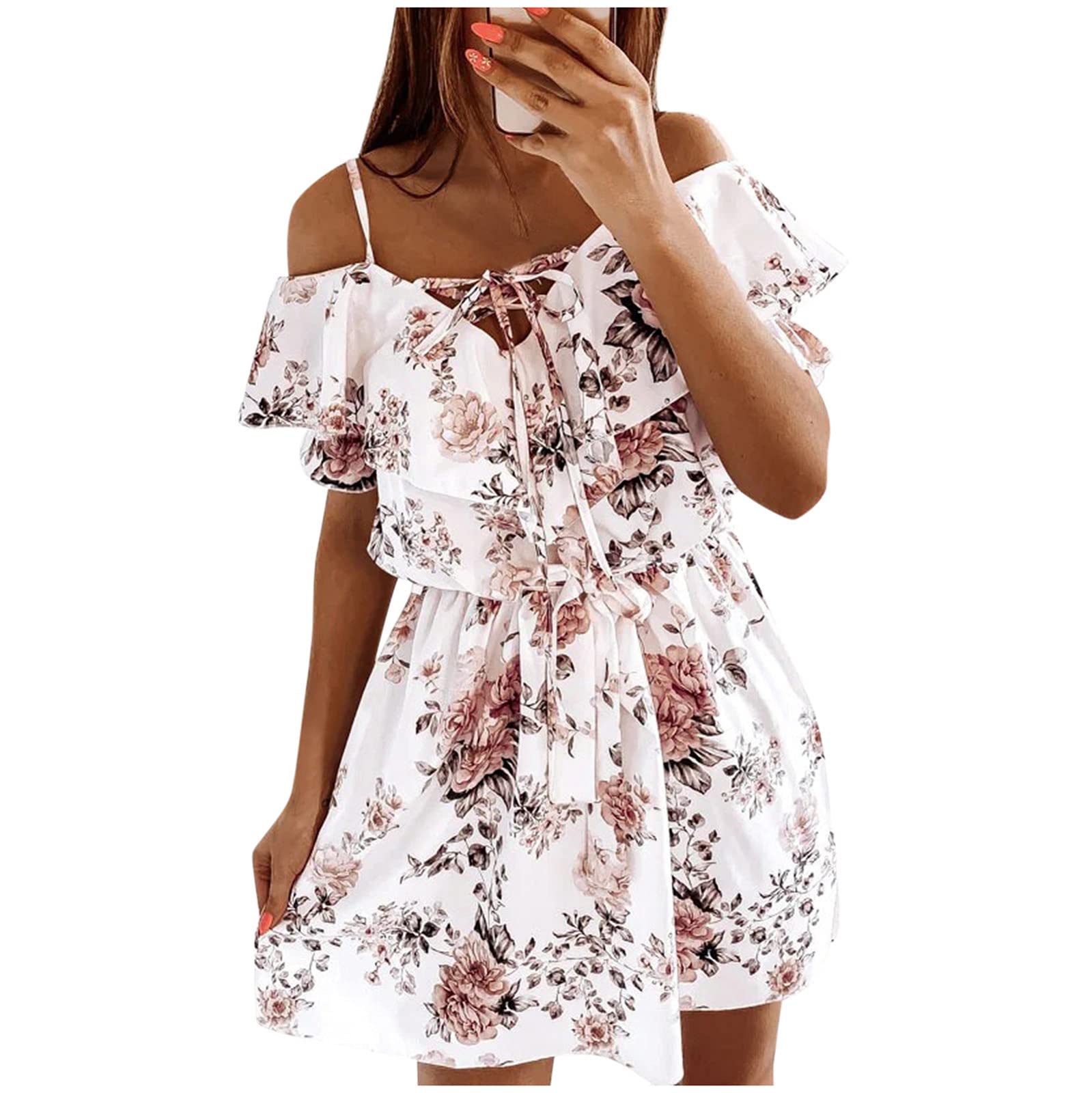 Women's Summer Mini Camisole Dress - Sexy Linen Beach Button Down Shirt Dress, Casual A-Line Sundress for Vacation, Party & Date Night