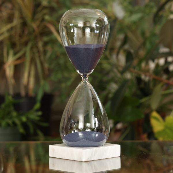 90 Minute Hand Blown Sand Timer - Premium Glass Hourglass for Time Management, Meditation & Classroom Activities - Perfect for Office, Yoga, and Study Sessions