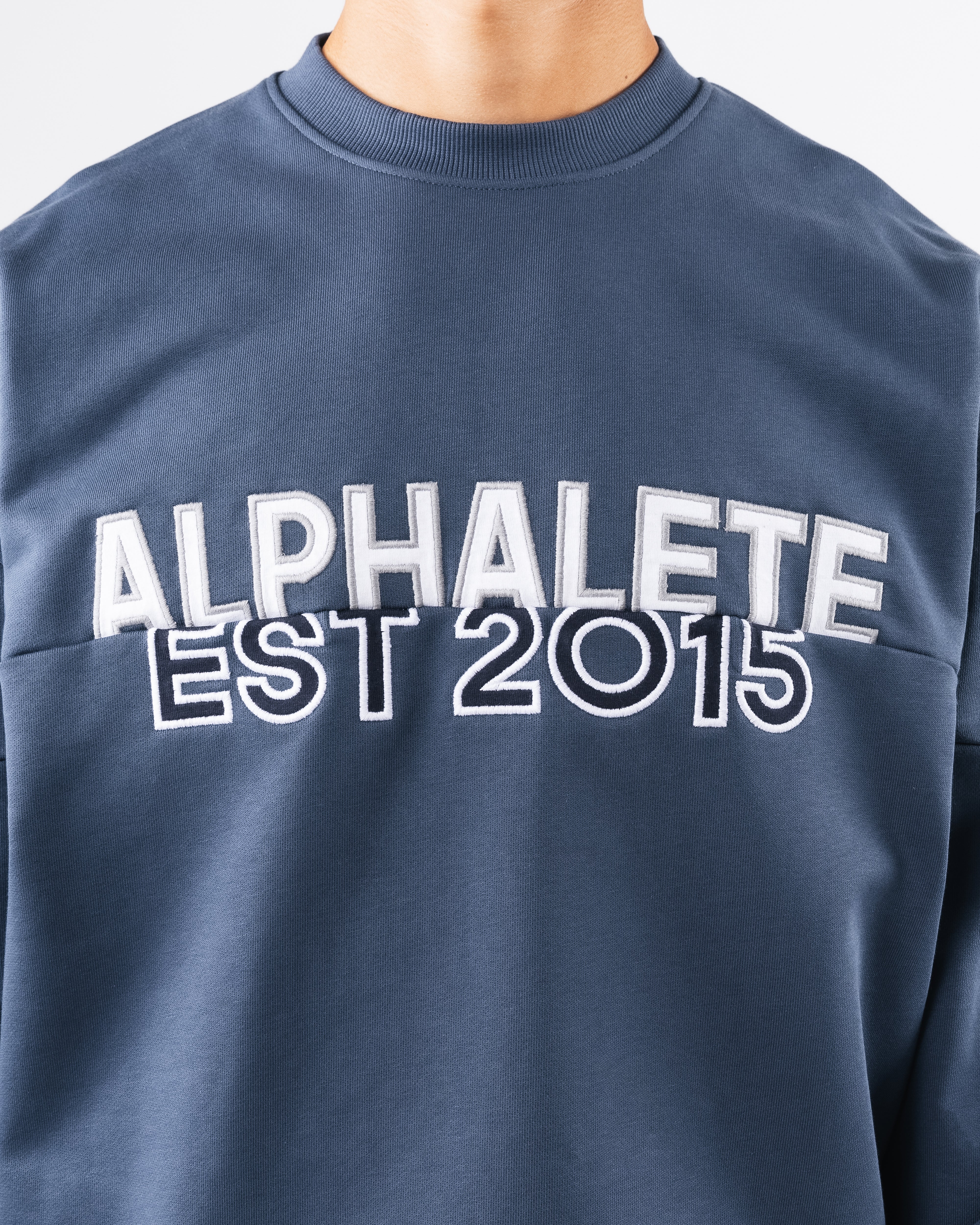 Establishment Split Crewneck Sweatshirt - Marine Blue | Comfortable & Stylish Unisex Pullover for Casual Wear, Street Fashion & Loungewear