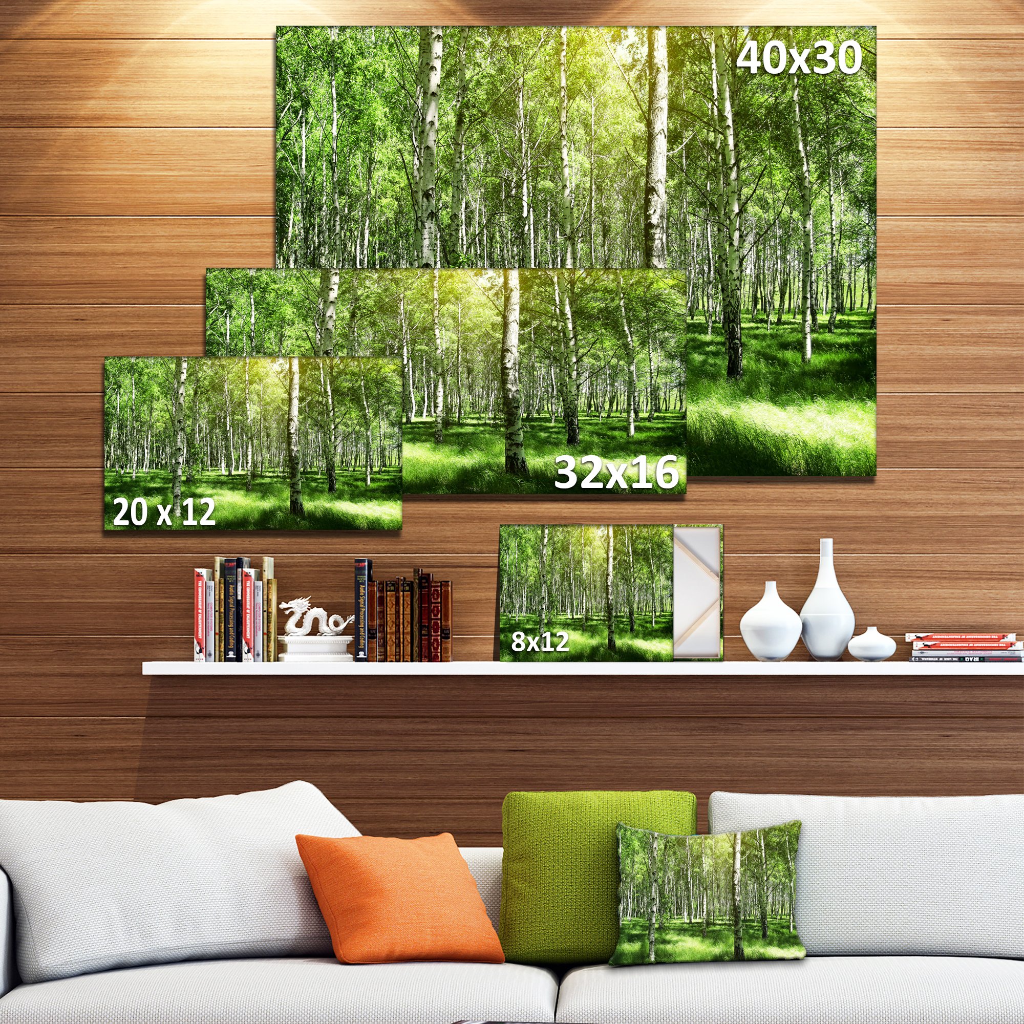 Stunning Birch Grove Landscape Art Print Canvas - Nature Wall Decor for Living Room, Bedroom & Office
