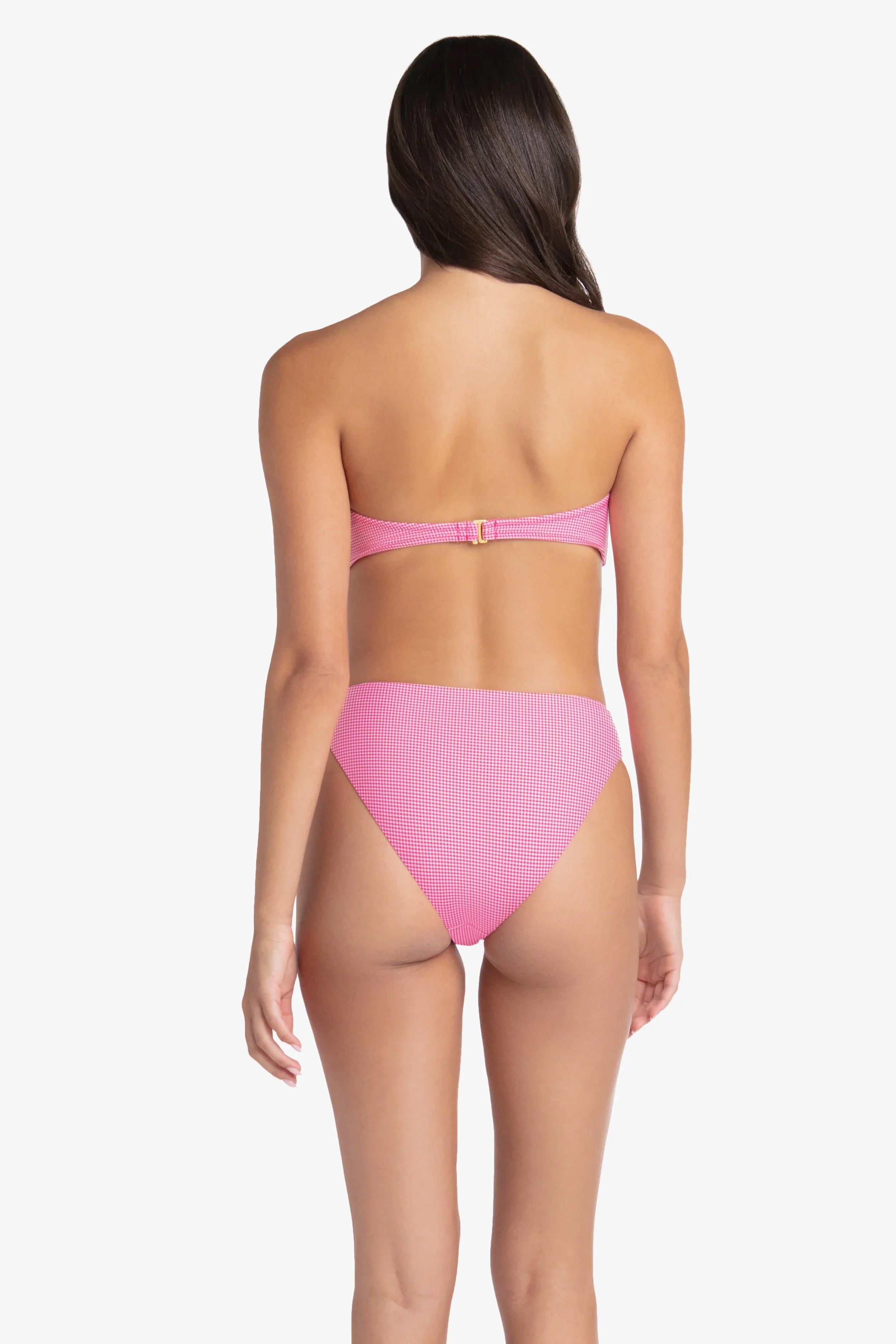 Midi Slimmer Bottom | Pink Gingham Checkered Skirt for Women | Perfect for Summer Outfits, Beach Vacations & Casual Wear
