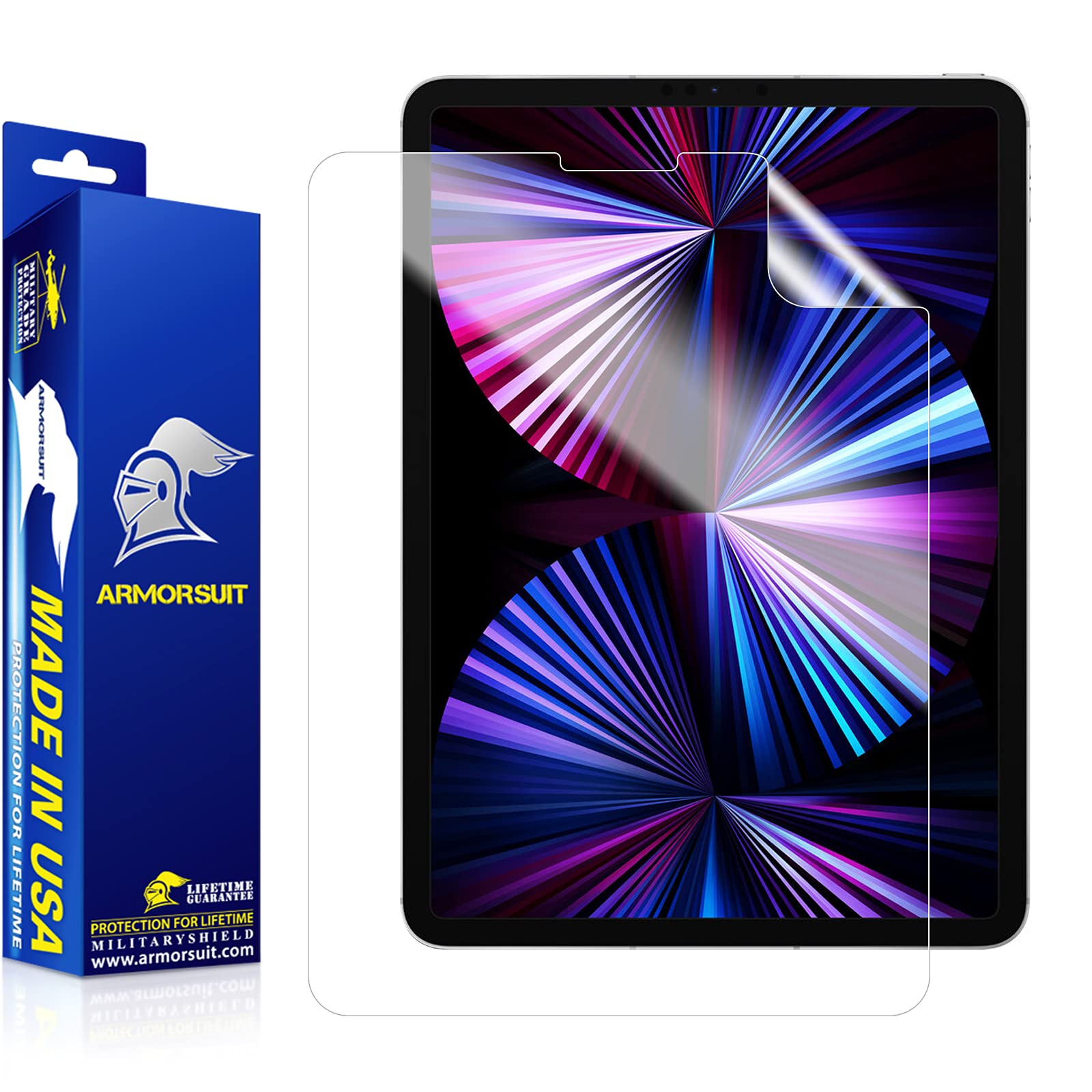 ArmorSuit 2 Pack HD Clear Screen Protector for Apple iPad Pro 11 inch 3rd Generation (2021) - MilitaryShield Protection, Anti-Scratch, Bubble-Free, Made in USA - Perfect for Work, Travel, and Home Use