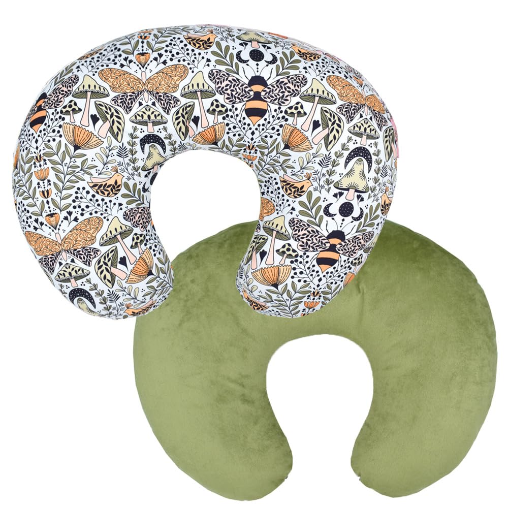 **Ultra Soft Stretchy Nursing Pillow Cover for Breastfeeding - Fits Standard Infant Support Pillows (Bees Design) - Perfect for Baby Girls & Boys, Nursing & Feeding Comfort**    *(Ideal for Home, Nursery, or Travel - Supports Comfortable Breastfeeding & Baby Positioning)*