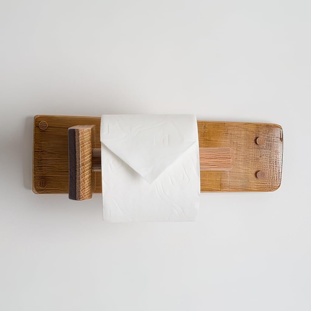 Modern Pole Style Toilet Paper Holder - Chrome Bathroom Tissue Roll Stand with Easy Installation - Perfect for Small Bathrooms, Powder Rooms & RVs