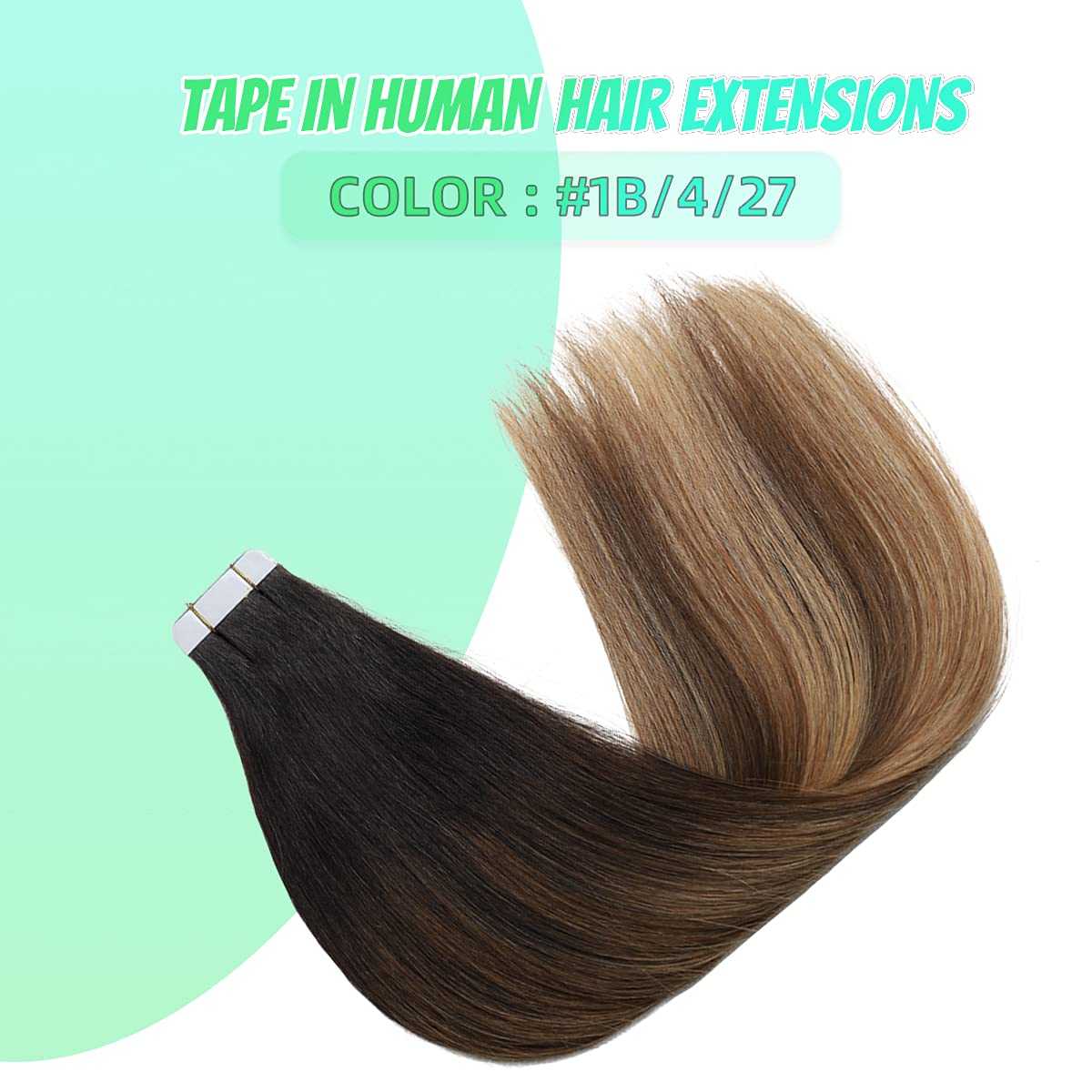 20 Pcs 50 Grams Tape in Human Hair Extensions - Remy Hair for Natural Look & Volume - Perfect for Daily Wear, Parties & Special Occasions