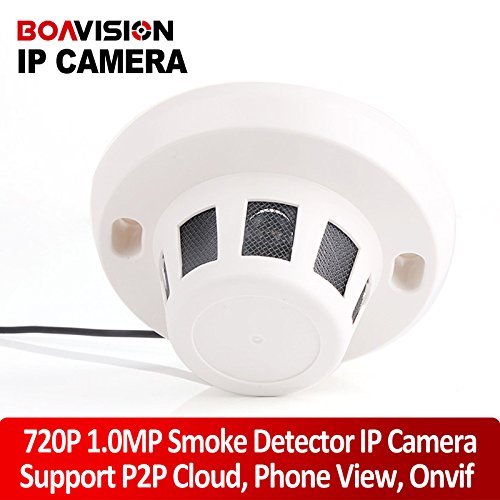 H.264 Covert Wired IP Camera - 1.0MP 720p HD Indoor Security Camera with P2P Function | Smoke Style Hidden Dome Camera for Home & Office Surveillance