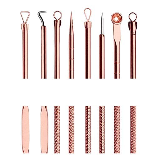 MAPPERZ Blackhead & Acne Removal Kit - 4 Pc Professional Comedone Extractor Tools for Whiteheads & Pimples on Nose & Face (Includes Storage Case) - Perfect for At-Home Skincare Routine & Spa Treatments