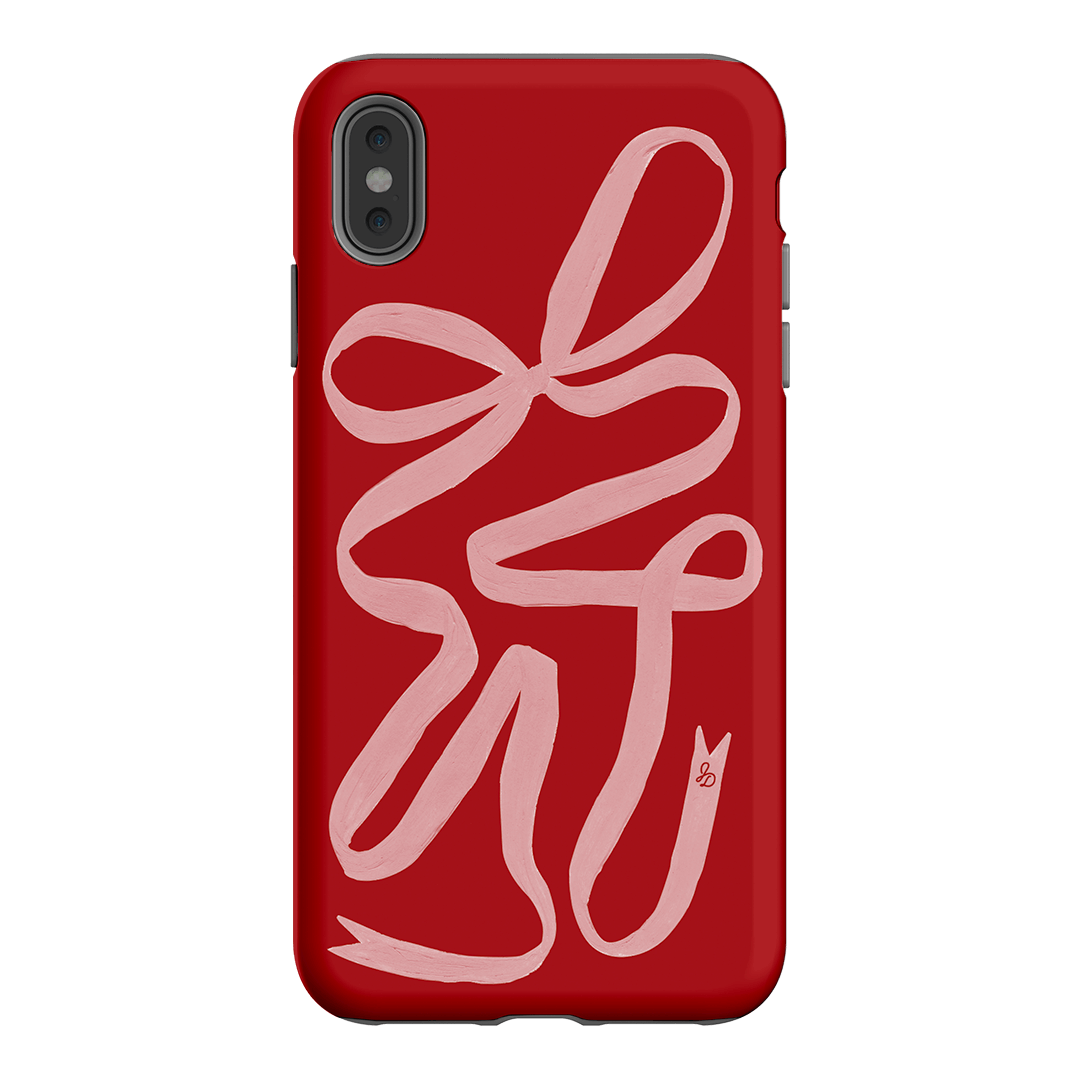 Cupid's Bow Ribbon Phone Case for iPhone & Samsung - Elegant Valentine's Day Gift for Her, Romantic Couple Accessory | Perfect for Dating, Anniversaries & Special Occasions