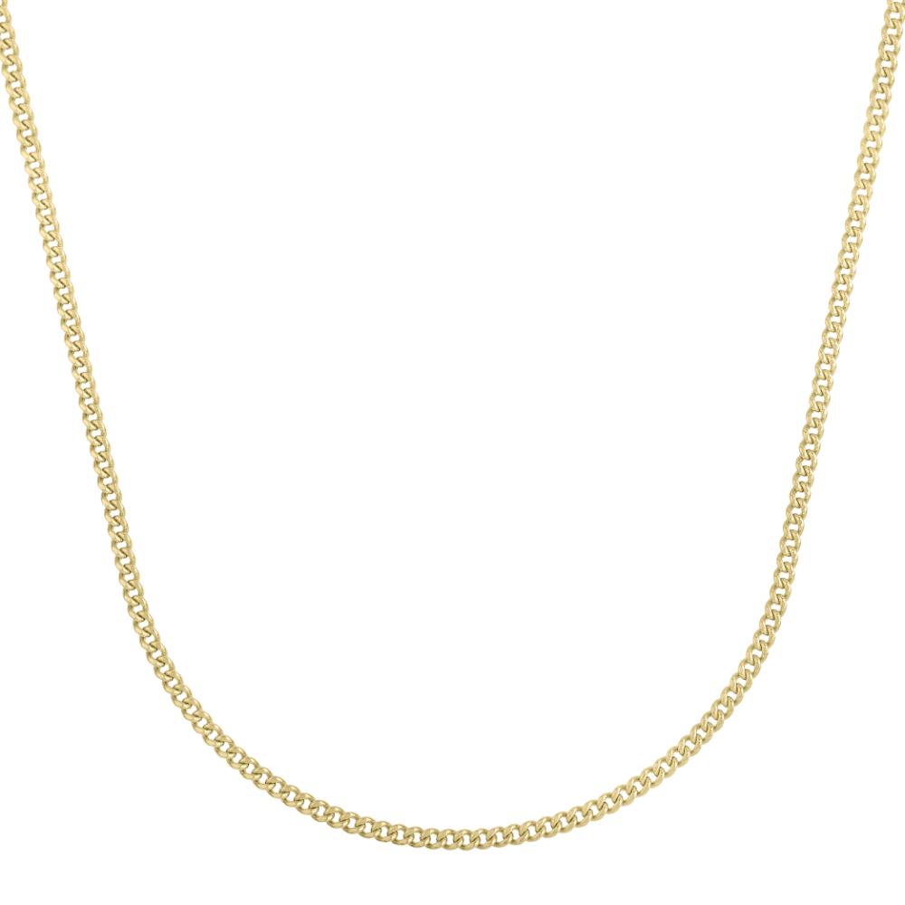 14K Gold 2.8mm Light Gourmette Chain Necklace for Women - Dainty Delicate Jewelry for Everyday Wear & Layering