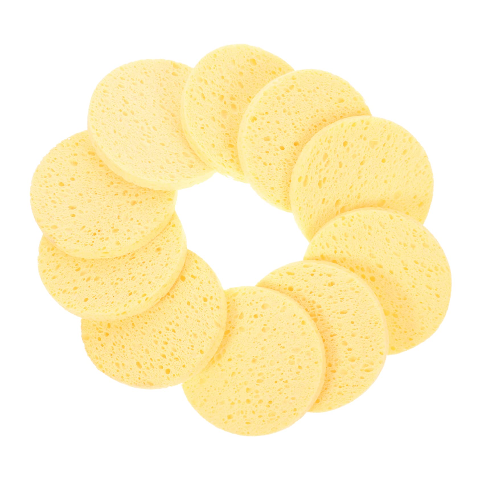 FOMIYES Organic Face Cleansing Sponges - 10 Pack Reusable Microfiber Makeup Remover Pads for Gentle Facial Cleansing & Exfoliation | Eco-Friendly Skincare & Travel Beauty Essential