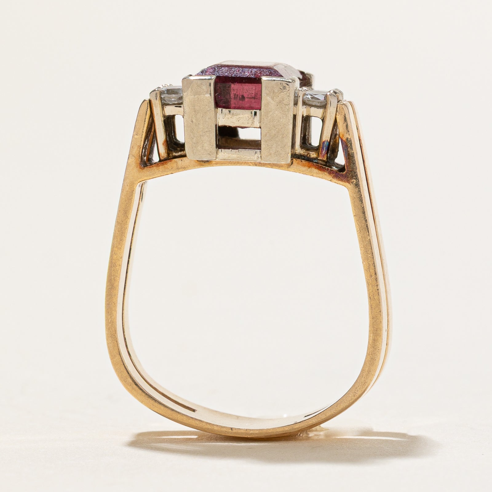 2.00ct Tourmaline & 0.18ct Diamond Ring - Size 4.75 - Elegant Jewelry for Weddings, Anniversaries & Special Occasions