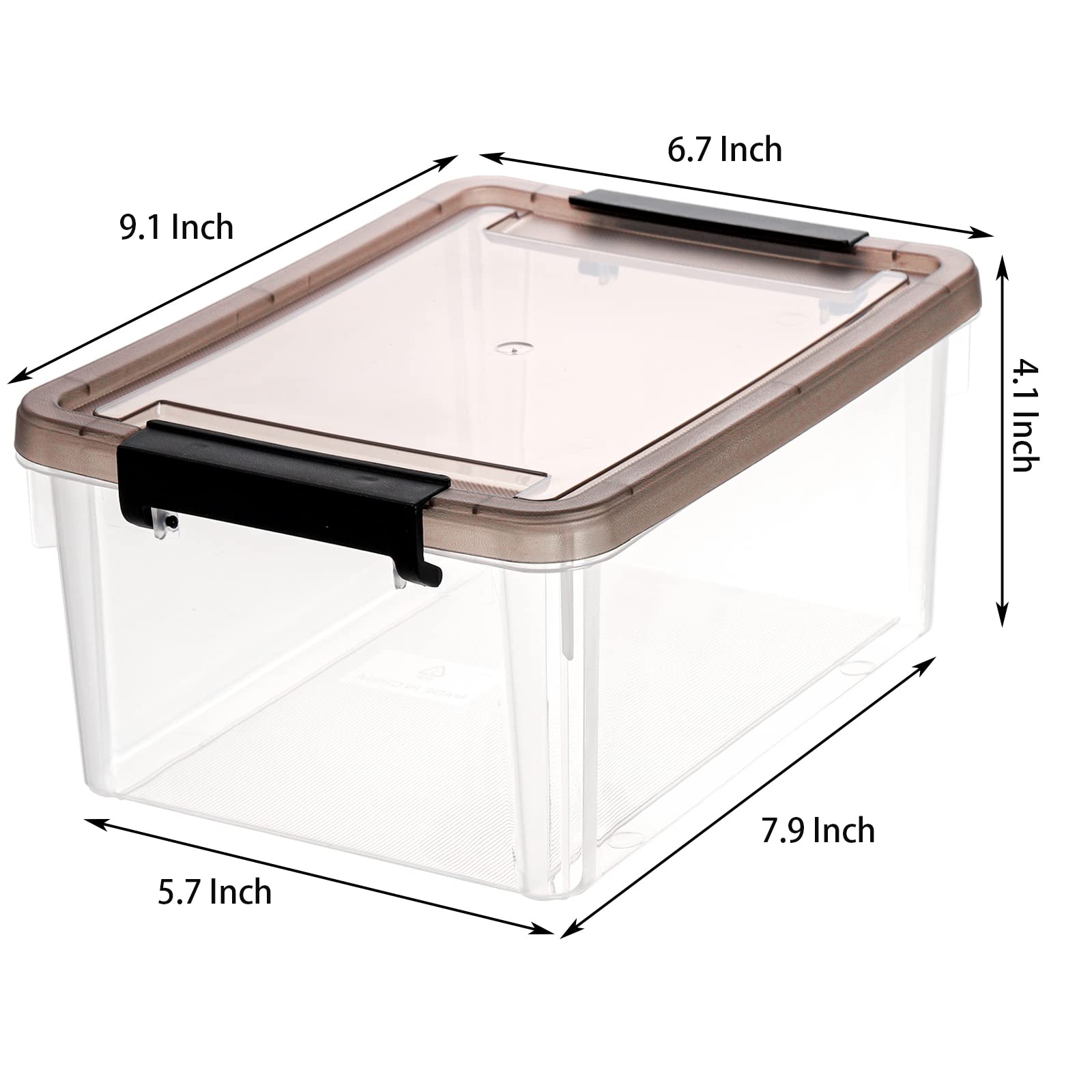 Nicunom 8-Pack 3.2 QT Clear Plastic Storage Bins with Lids - Stackable Organizing Containers for Home, Office, Kitchen & Craft Supplies