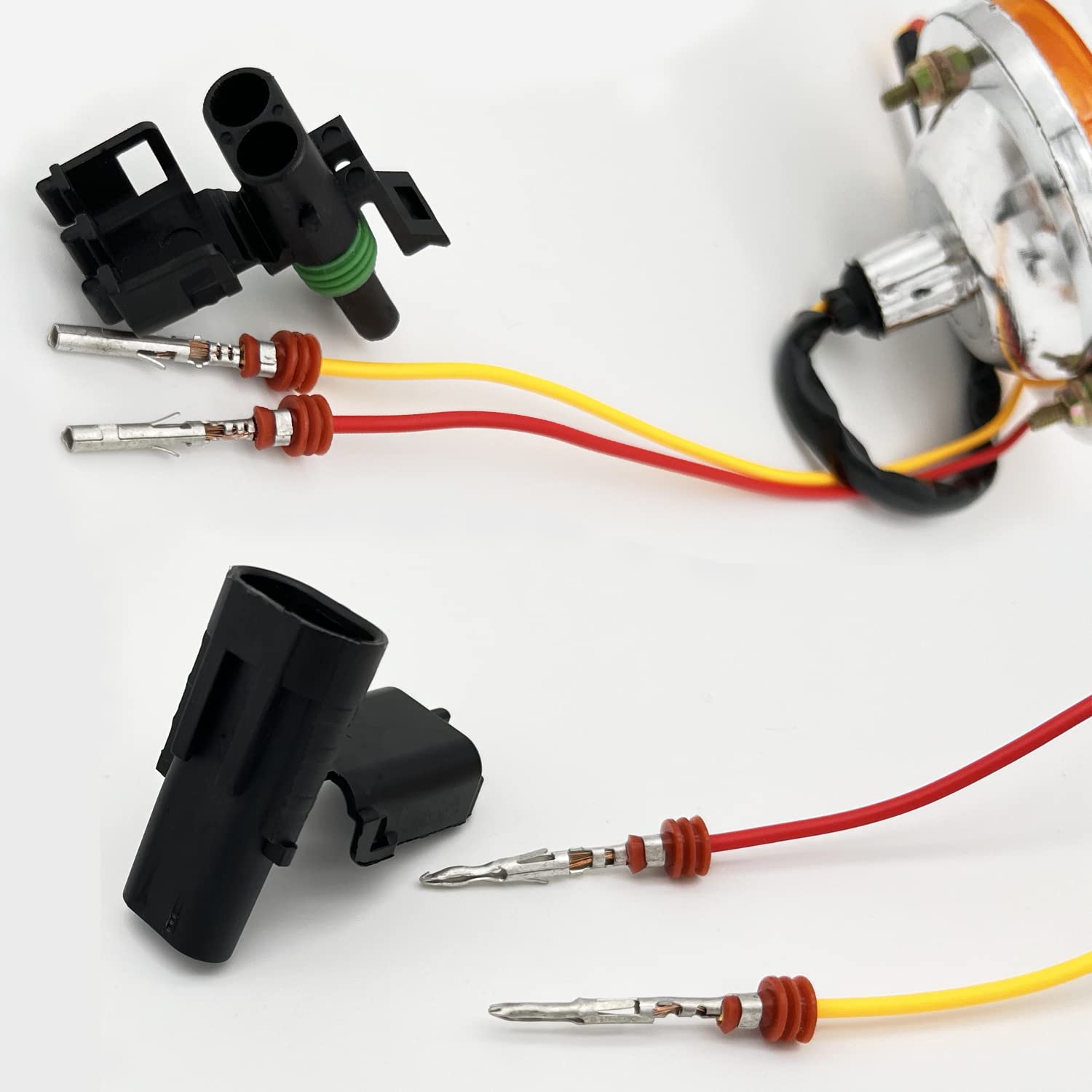 26-Pin Weatherproof Automotive Connector Kit - 1/2/3/4 Pin 18-14 AWG for Car Wiring & Marine Use