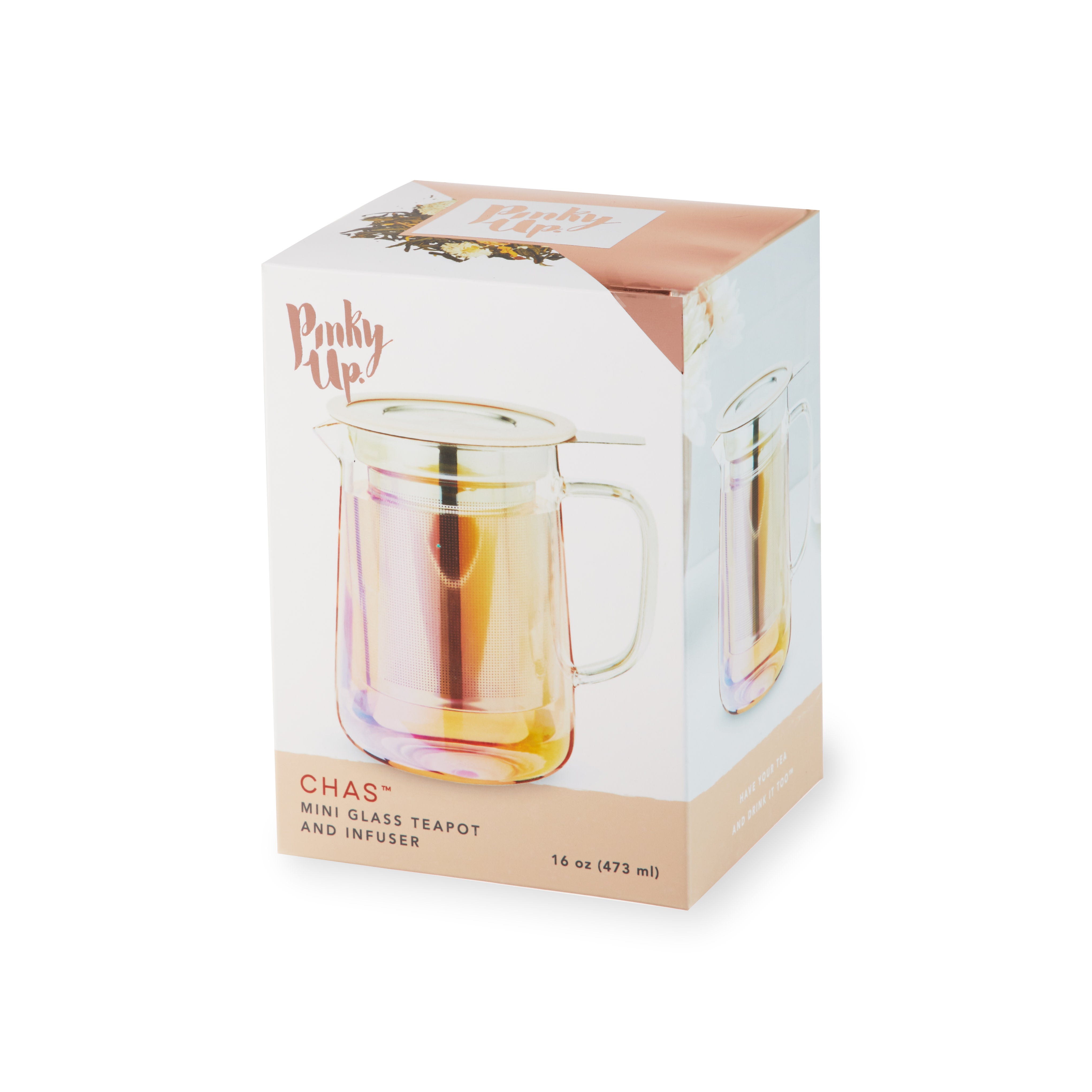 Premium Mini Glass Teapot with Removable Stainless Steel Infuser - Perfect for Loose Leaf Tea, Herbal Tea & Blooming Tea - Ideal for Home, Office & Gift Giving