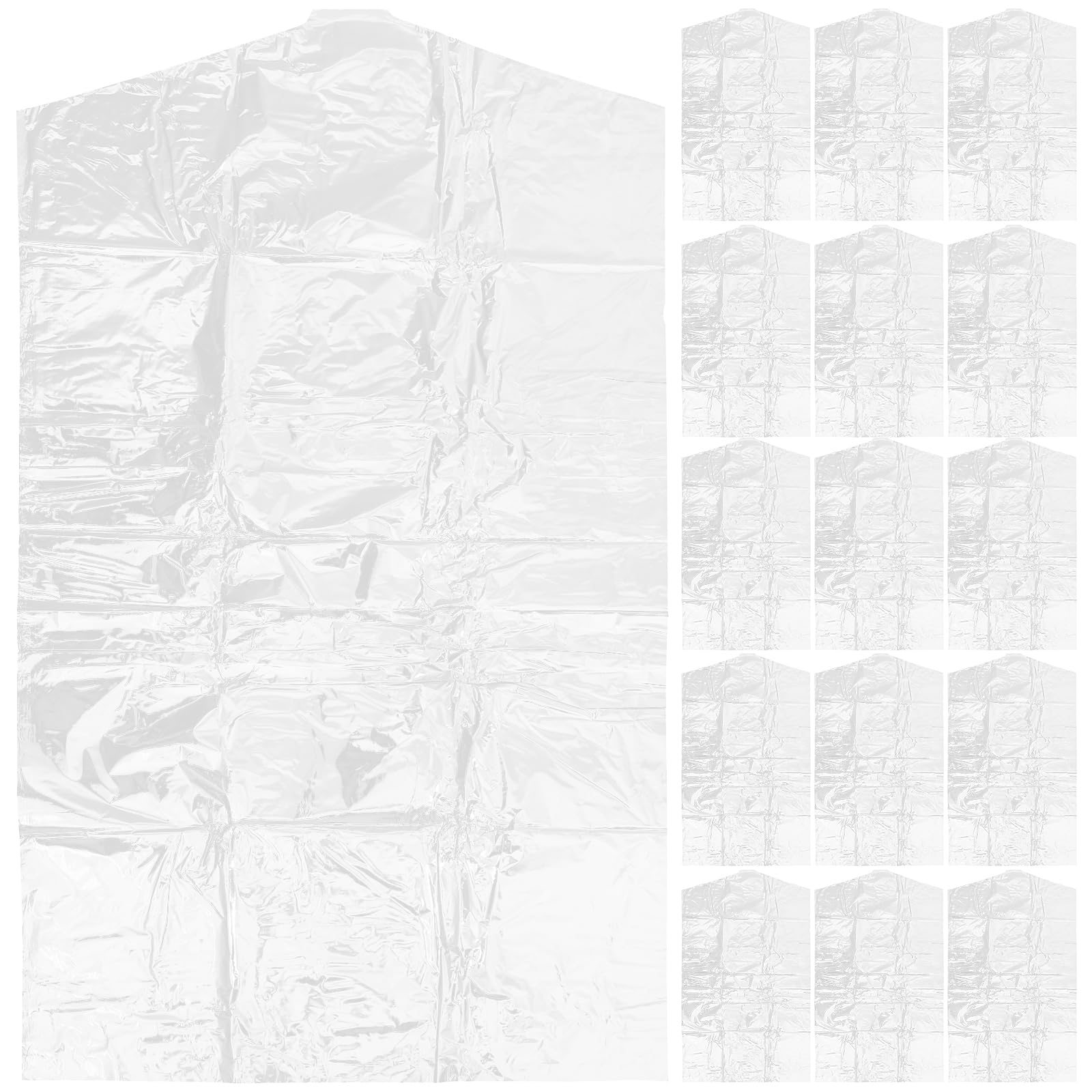 Cabilock 50 Pack Clear Plastic Garment Bags for Hanging Clothes | Dry Cleaner Storage Bags | Home Closet & Travel Wardrobe Organizer | Perfect for Suit, Dress & Coat Protection