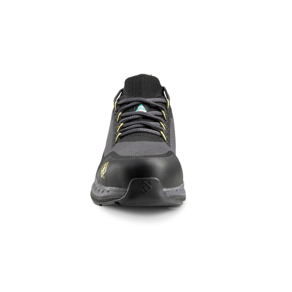 Terra Eclipse TR0A4T8NBLY Men's Composite Toe Athletic Safety Shoes - Black/Yellow - Lightweight Work Shoes for Construction, Warehouse & Industrial Safety