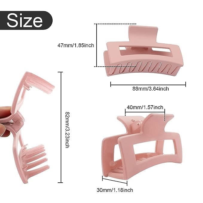 Rubela 5-Pack Large Hair Clips for Thick Hair - Strong Hair Claw Clips for Women & Girls - Perfect for Updos, Ponytails & Everyday Hairstyles