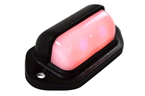 24V Red LED Waterproof Courtesy Light - Compact DC Fixture for Trucks, Cars, RVs & Aircraft - Ideal for Interior Lighting, Step Lights & Nighttime Safety