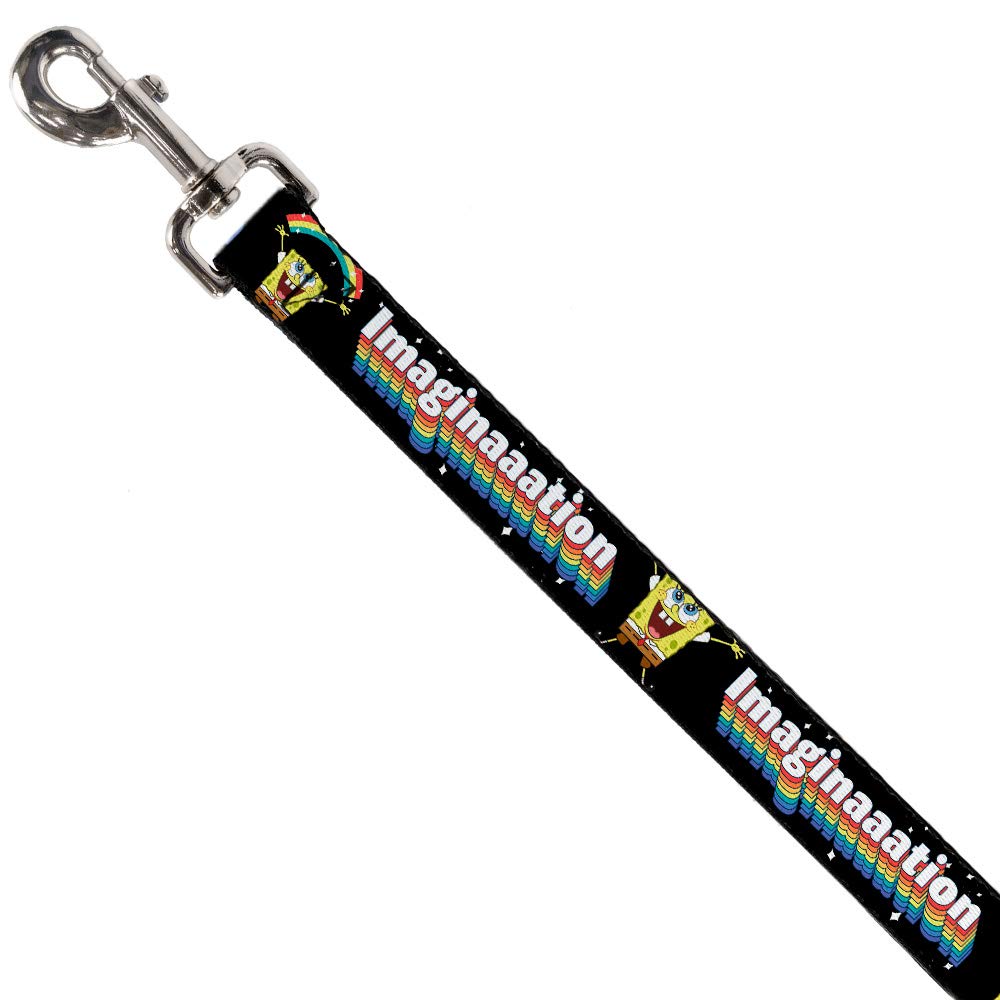 SpongeBob Dog Leash - Rainbow Arms Up Pose Design, 4 Feet Long & 0.5 Inch Wide, Durable & Stylish for Small to Medium Dogs - Perfect for Walks, Parks & Cosplay Fun