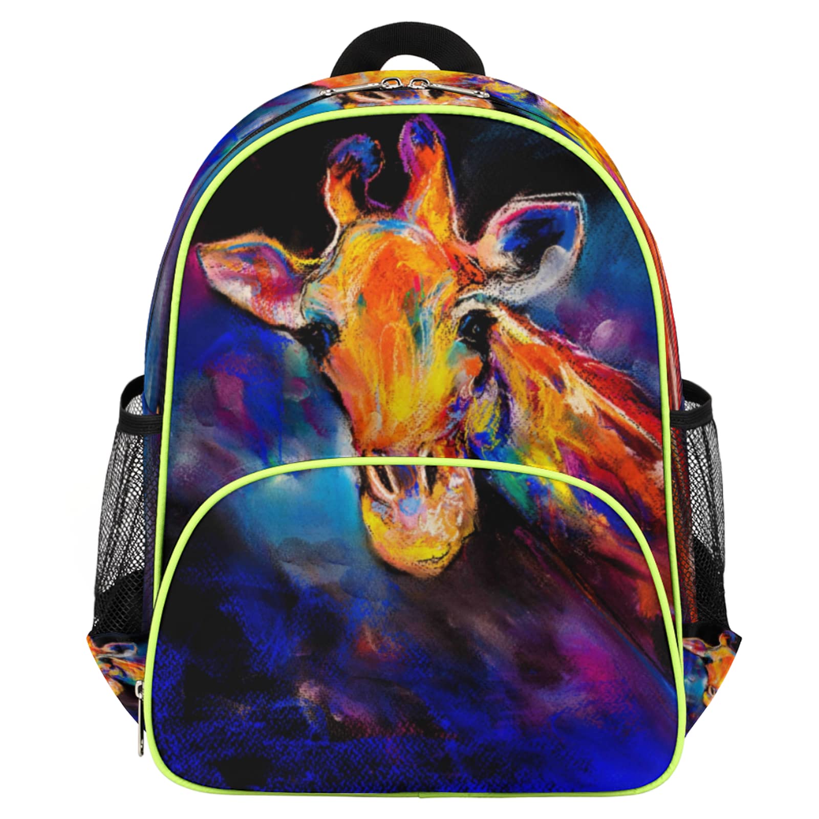 Giraffe Print Kids Backpack for Boys & Girls - Lightweight Animal School Bookbag with Chest Strap for Preschool, Kindergarten & Elementary Students | Perfect for School, Travel & Daily Use