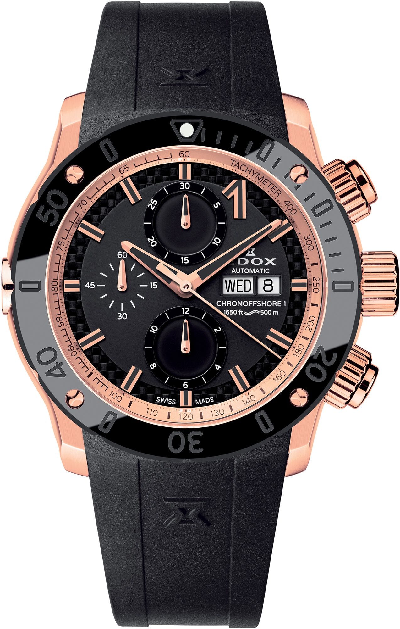 Edox Chronoffshore 1 Automatic Chronograph Men's Watch 01122-37R-NIR - Luxury Dive Watch for Water Sports & Professional Diving