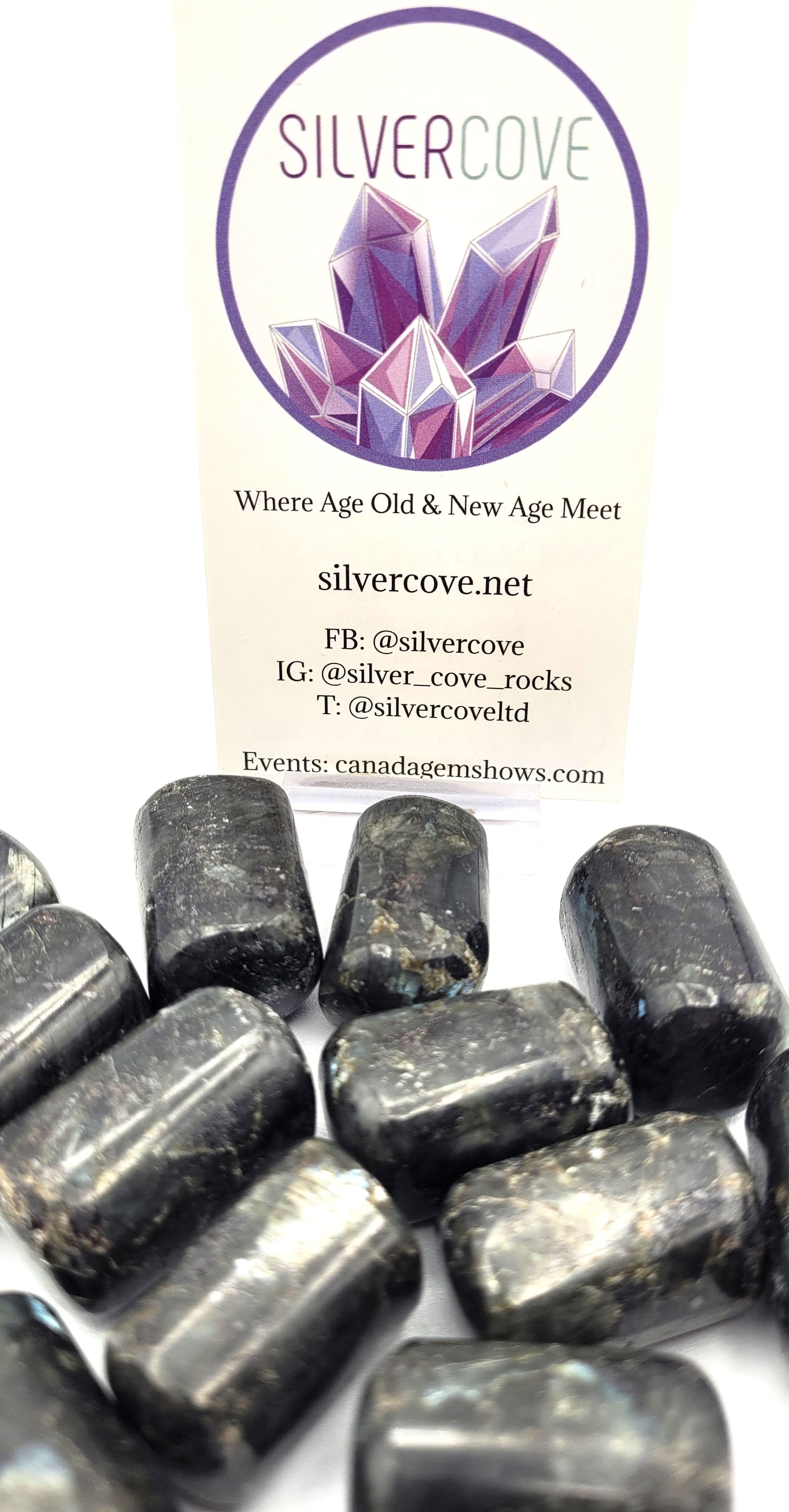 Natural Black Labradorite Tumbled Stones - Healing Crystals for Meditation, Reiki & Home Decor | Polished Gemstones for Jewelry Making & Spiritual Healing