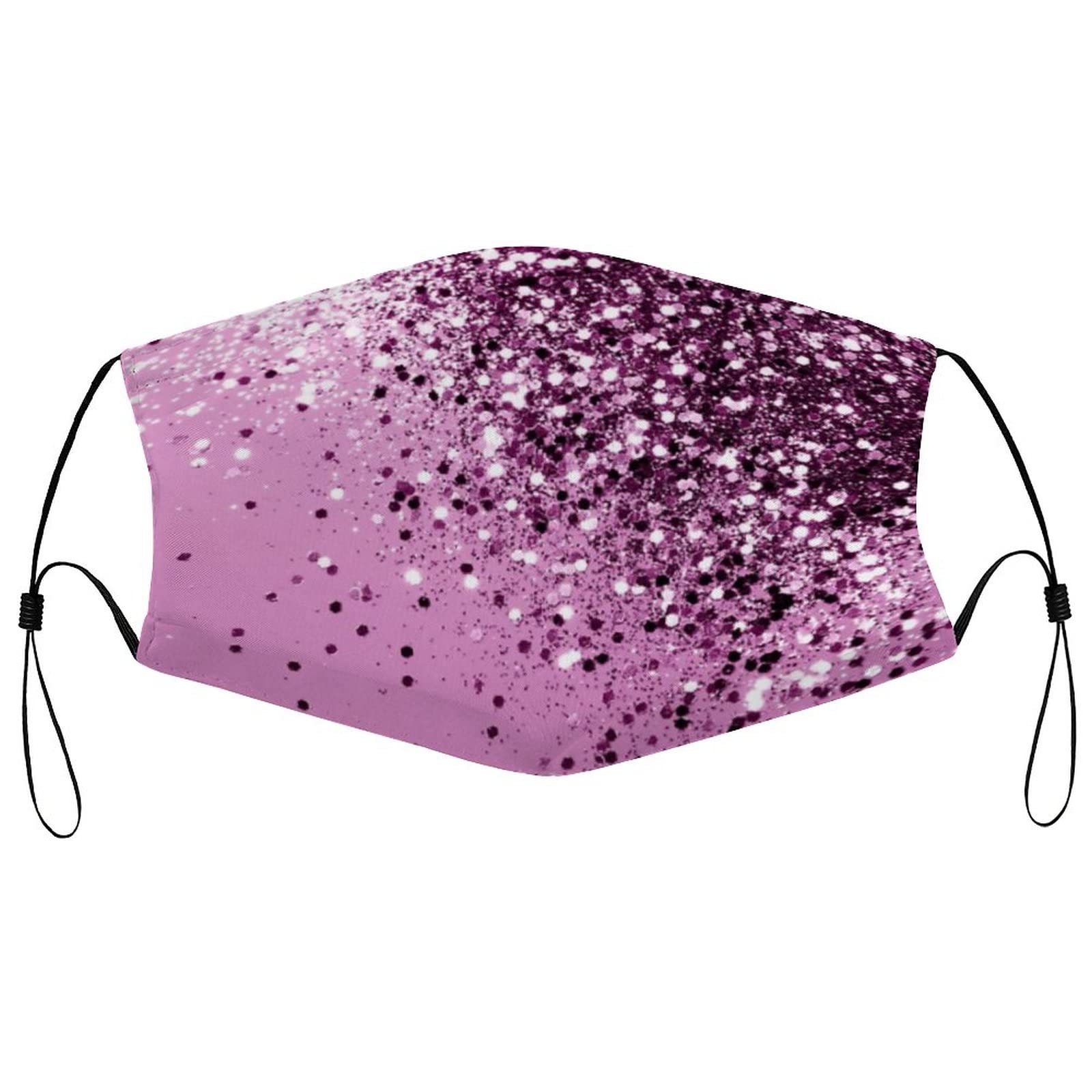 Abstract Blue & Purple Beaded Washable Balaclava Face Mask - Unisex Adjustable Windproof & Dustproof with Filters - Perfect for Outdoor Activities, Cycling, Running & Air Travel