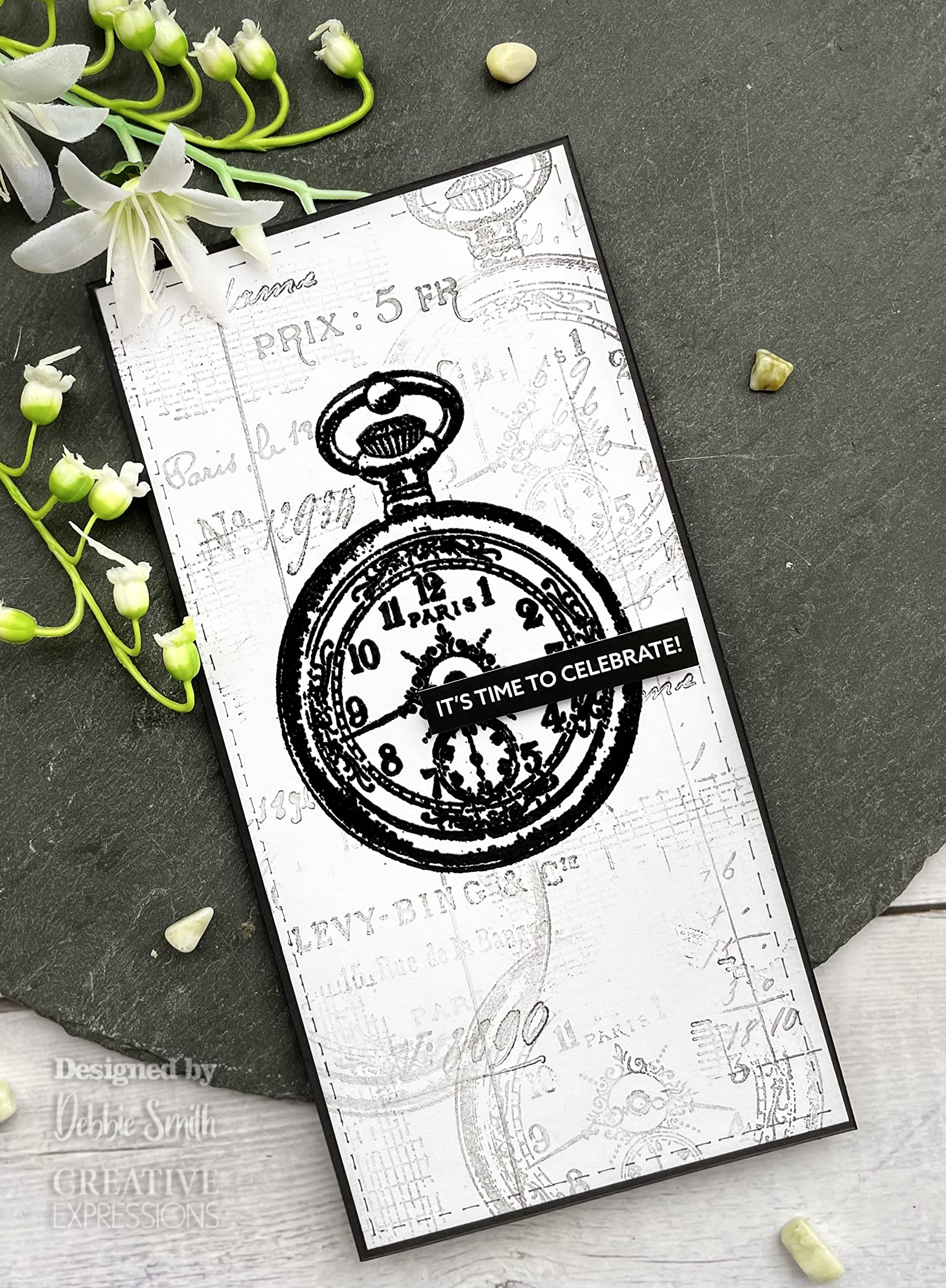 Creative Expressions Clear Stamp Set TMLSS Rose - Transparent Rubber Stamps for Scrapbooking, Card Making & DIY Crafts