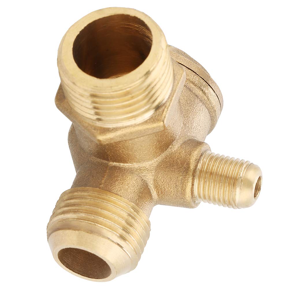 90 Degree Brass Air Check Valve - High Strength One-Way Valve for Compressor, Piston Pump & Air Pressure Tank - Perfect for Industrial Pneumatic Systems & DIY Air Tools