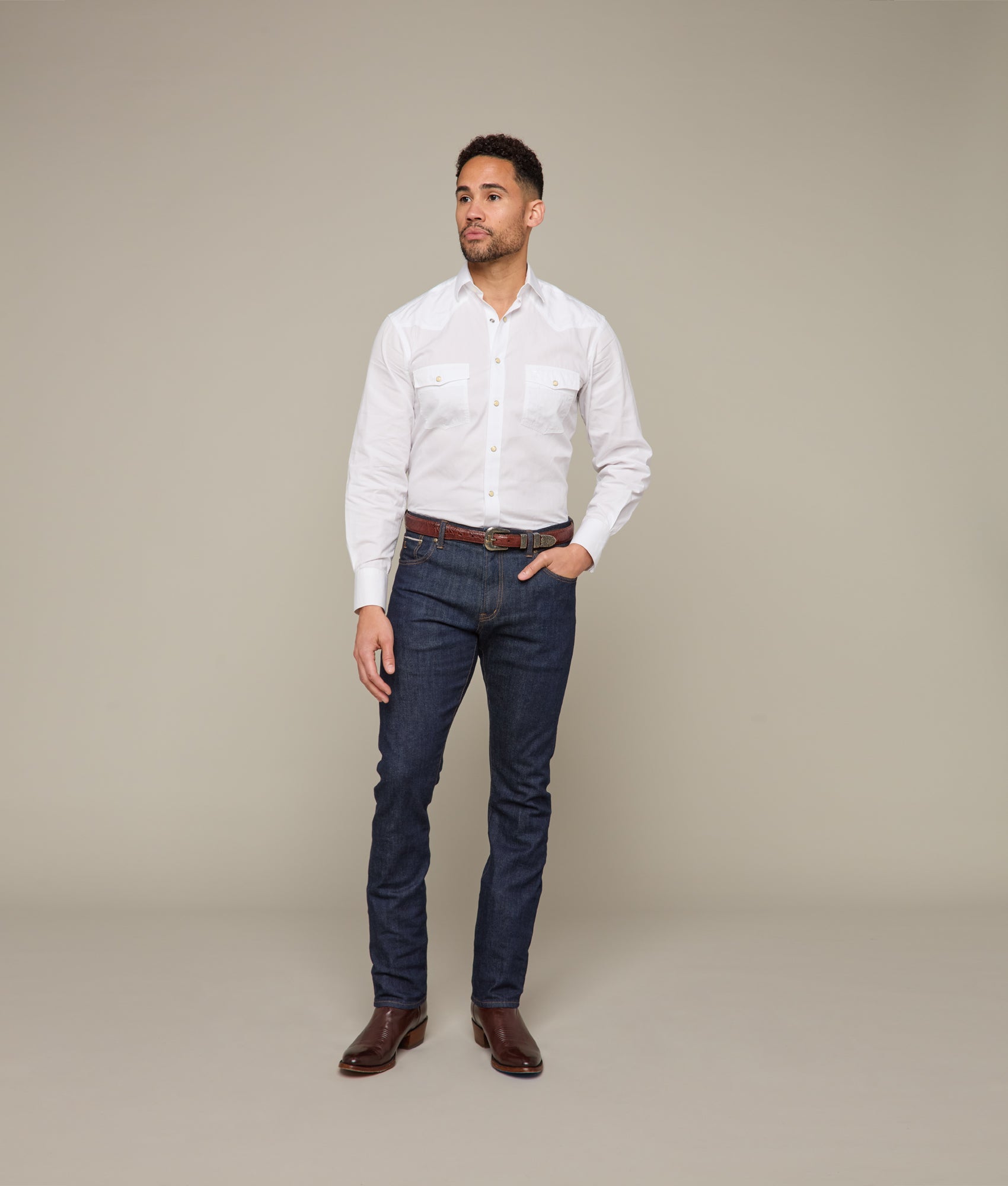 Premium Ultra Belly Caiman Leather Tapered Belt in Sienna Brown – Perfect for Business Casual & Formal Outfits