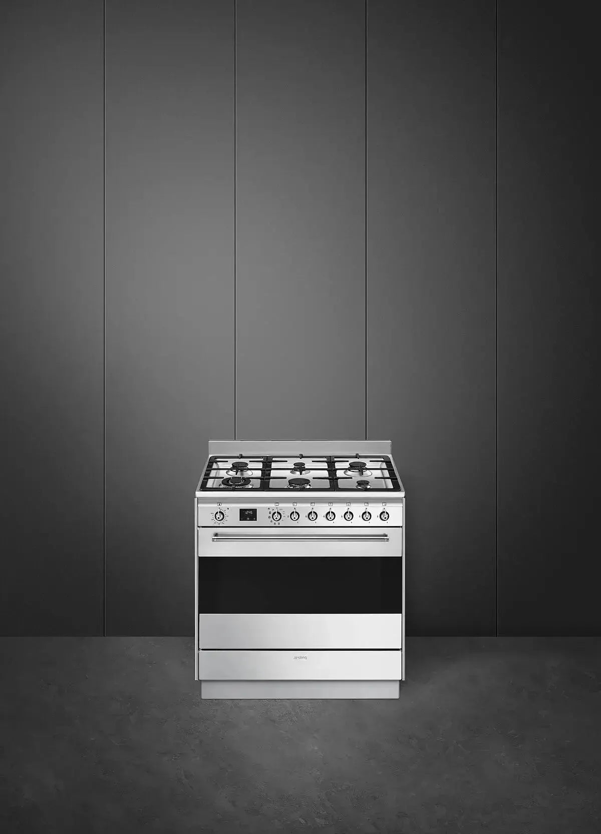 Smeg 90cm Classic Dual Fuel Pyrolytic Freestanding Cooker - Stainless Steel Range with Oven & Gas Hob | Perfect for Modern Kitchens & Professional Cooking