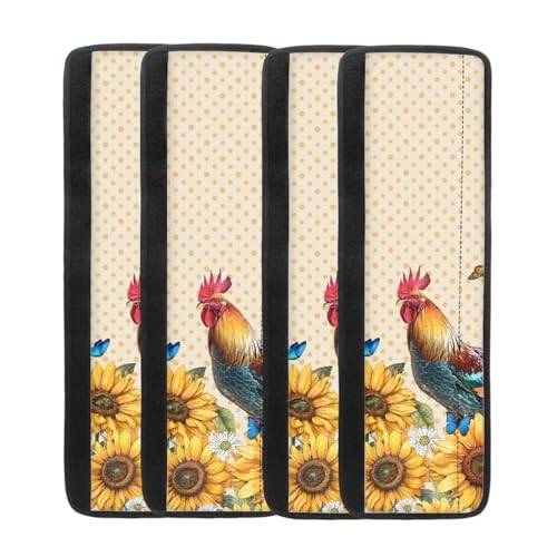 Rooster Sunflower Polka Dot
