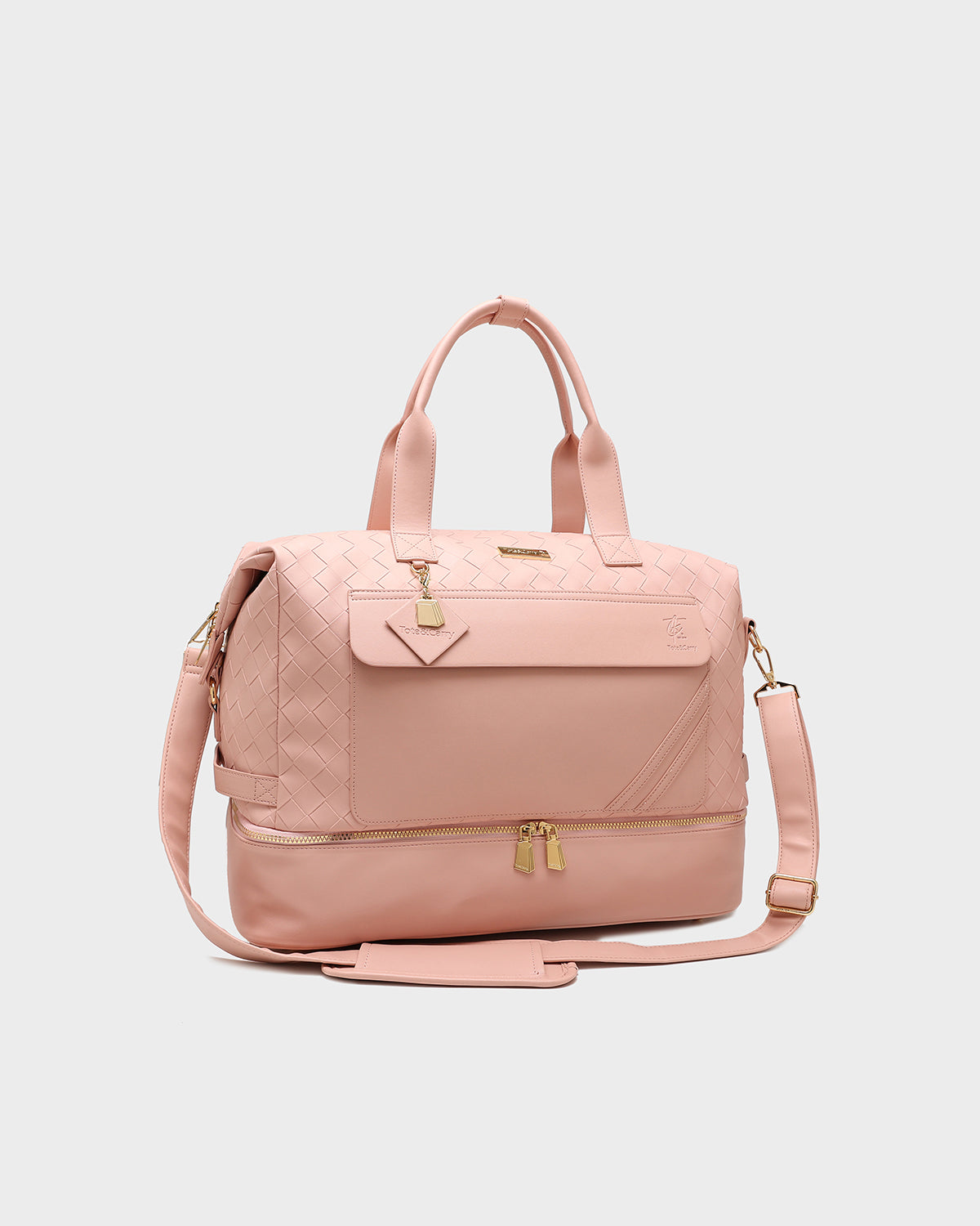 Pink Duffle Bag for Women - Stylish Travel Duffel, Gym Bag & Weekend Getaway Carryall - Perfect for Sports, Workouts & Overnight Trips