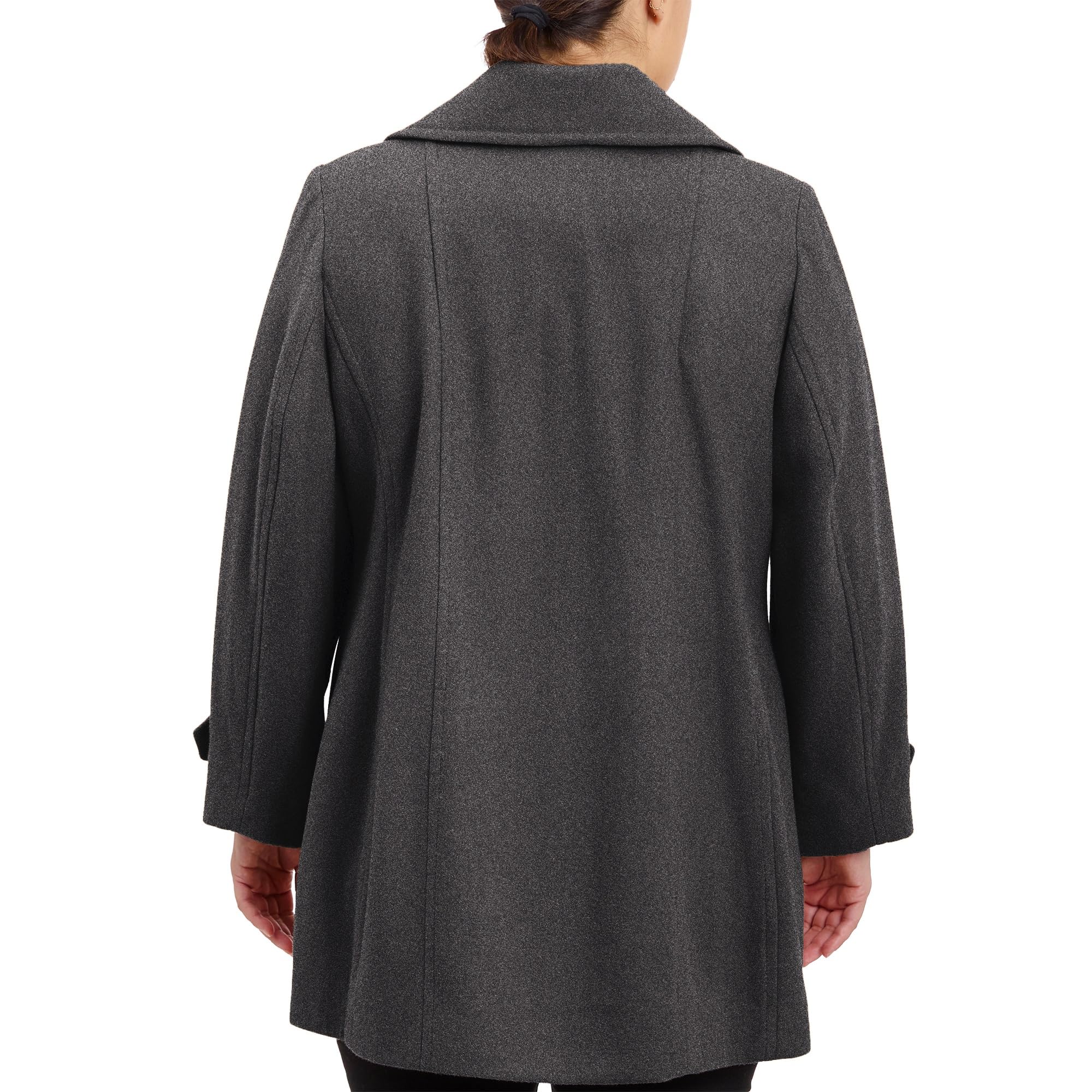 Anne Klein Women's Classic Double Breasted Coat - Plus Size Winter Trench Coat for Office, Travel & Formal Occasions