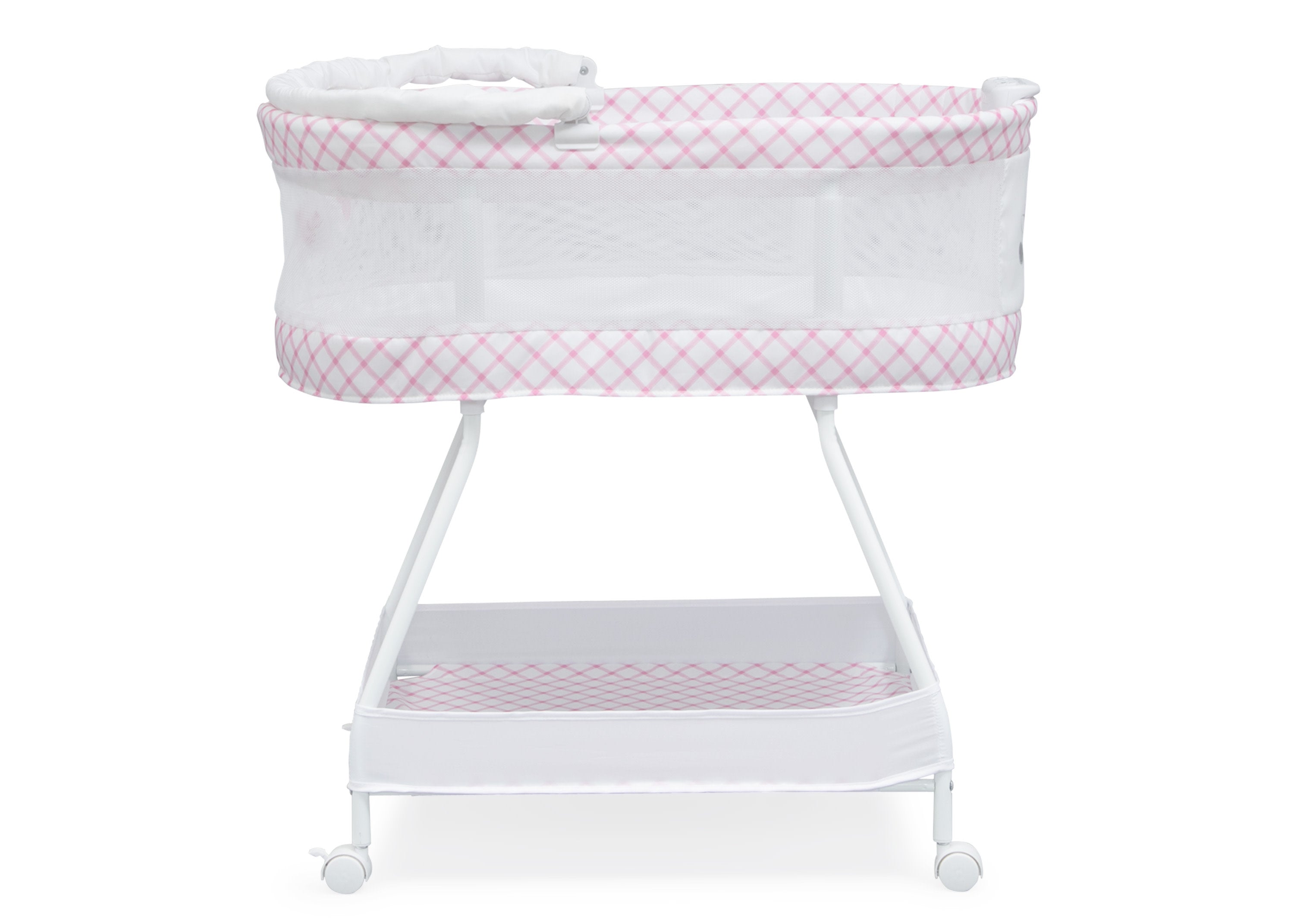Minnie Mouse Sweet Dreams Bassinet for Baby Girls - Disney Nursery Crib with Canopy & Storage - Perfect for Newborns & Infants - Ideal for Bedrooms, Daycare & Travel