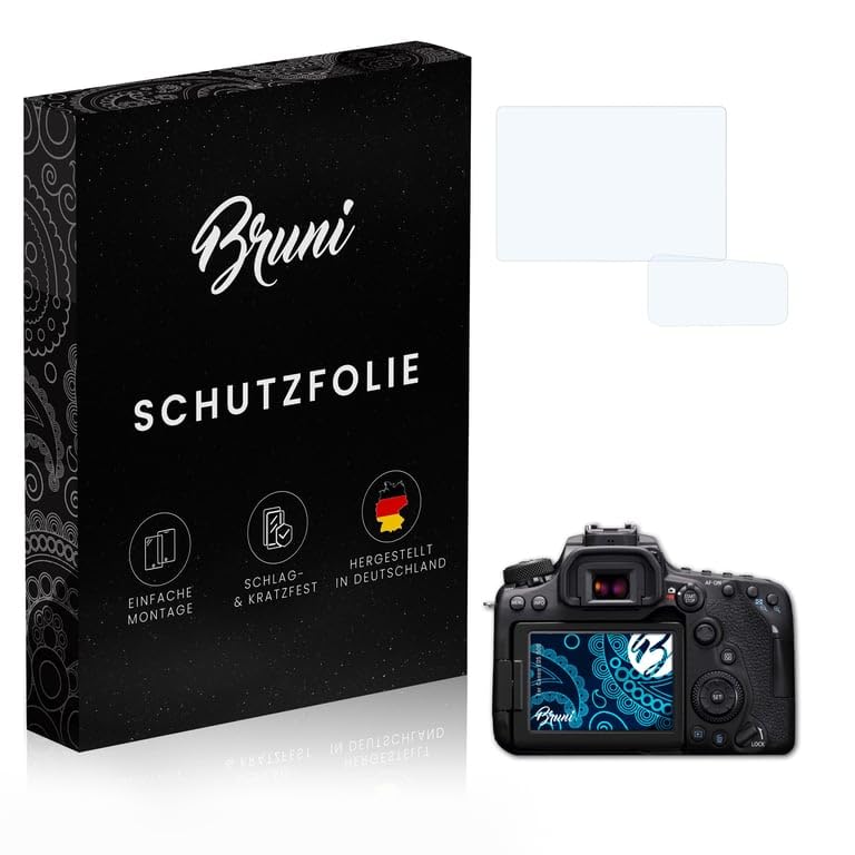 Canon EOS 90D Screen Protector - 2 Pack HD Clear Camera LCD Protective Film for Scratch Resistance - Perfect for Outdoor Photography & Travel Shooting