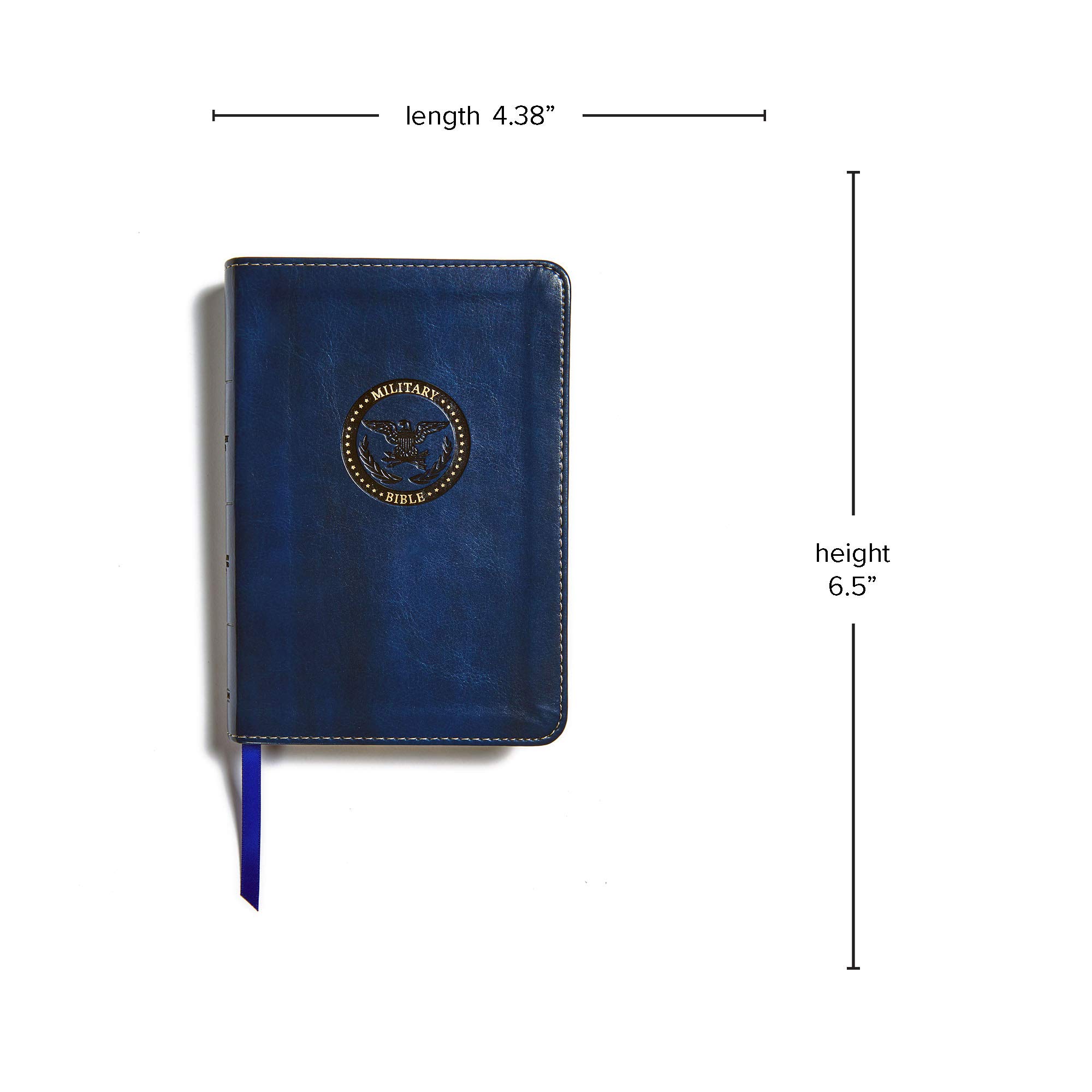 CSB Military Bible - Royal Blue LeatherTouch, Red Letter Edition for Soldiers & Prayer