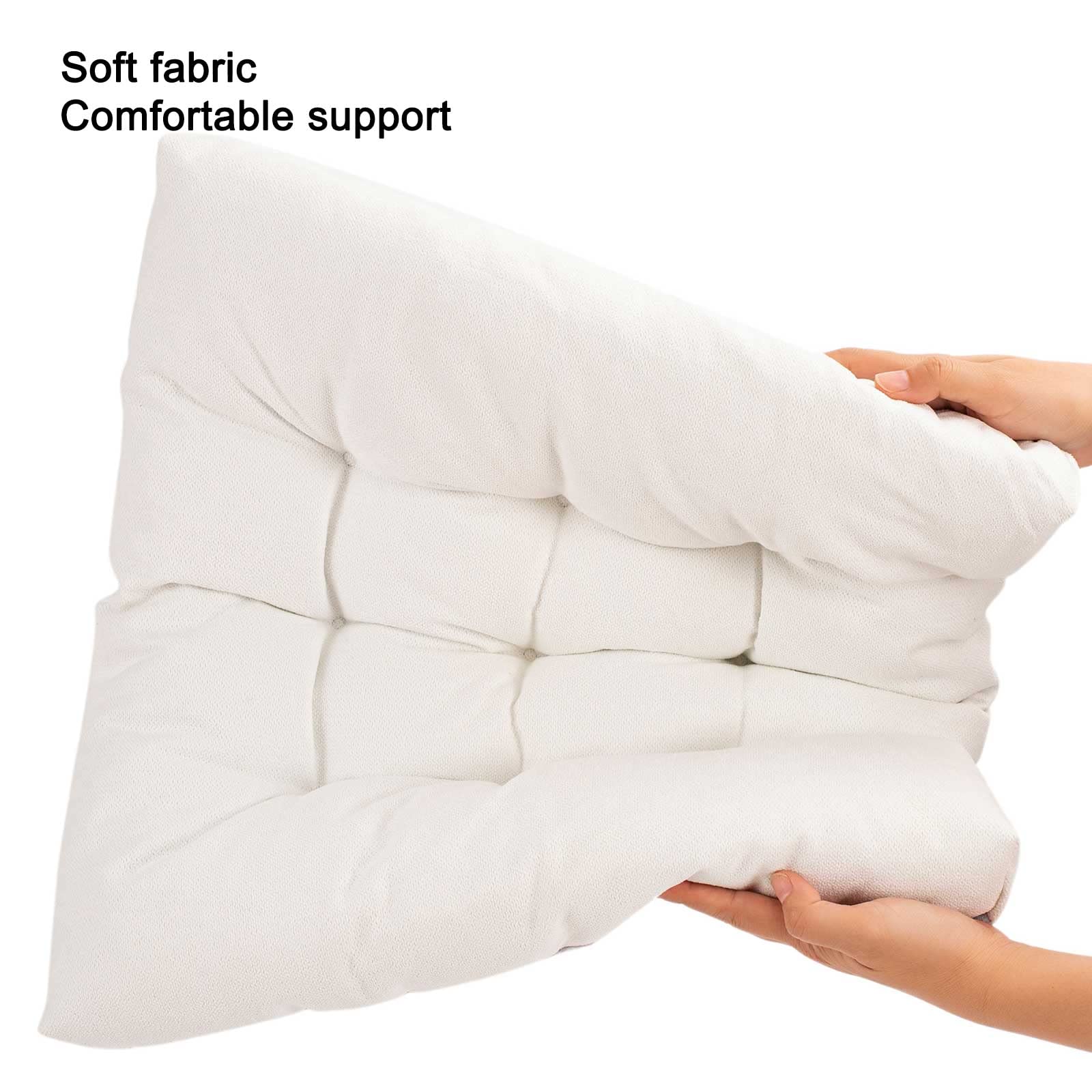 POMIU Rocking Chair Cushion Set - Comfortable Seat & Back Cushions for Office, Dining, and Kitchen Chairs - Soft Indoor Chair Pads in White for Home & Workspace Use