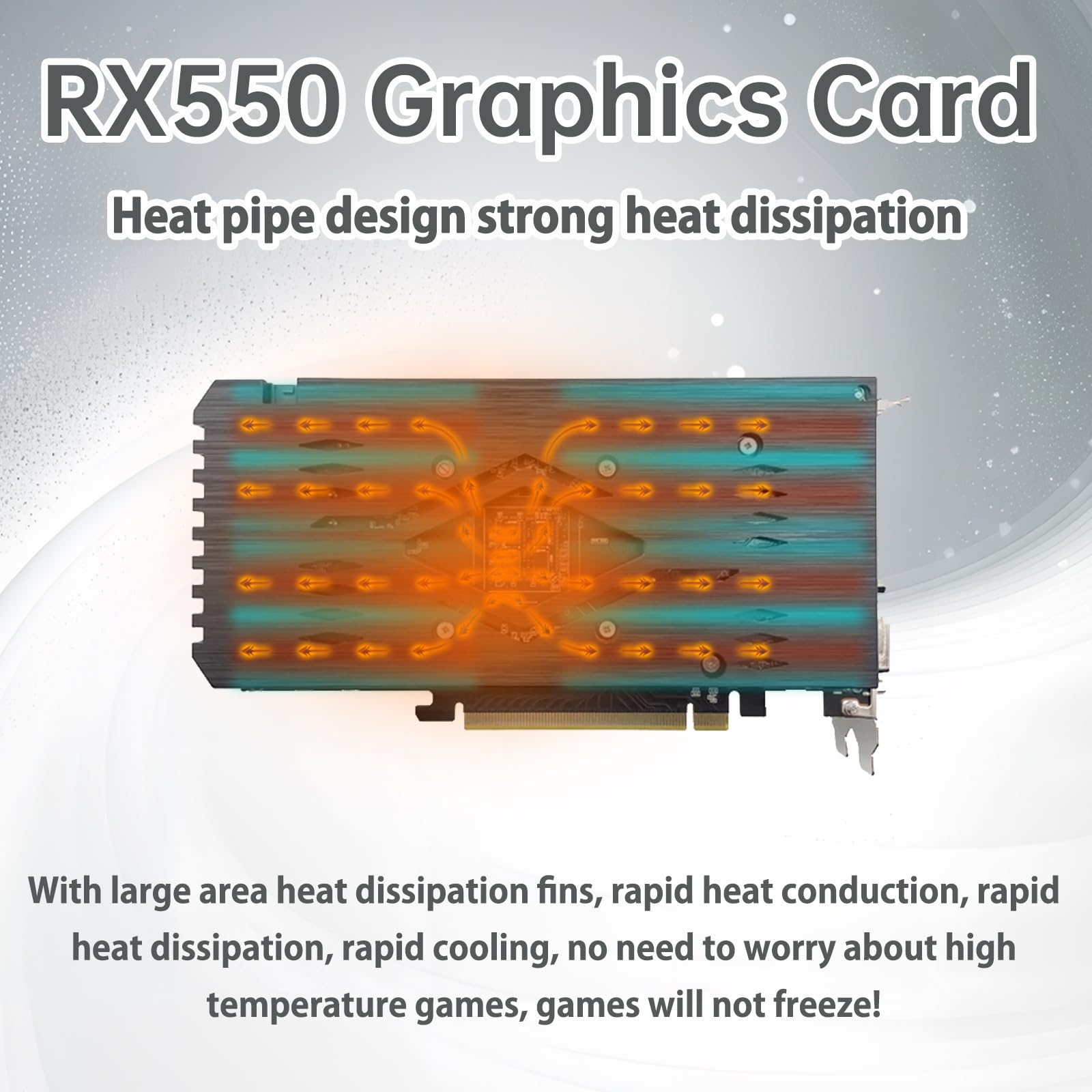 SOYO AMD Radeon RX550 4GB GDDR5 128-Bit Gaming Graphics Card with HDMI, DisplayPort & DVI - PCI Express 3.0 x8, Dual Fan Cooling - Perfect for PC Gaming, eSports & 1080p Video Editing