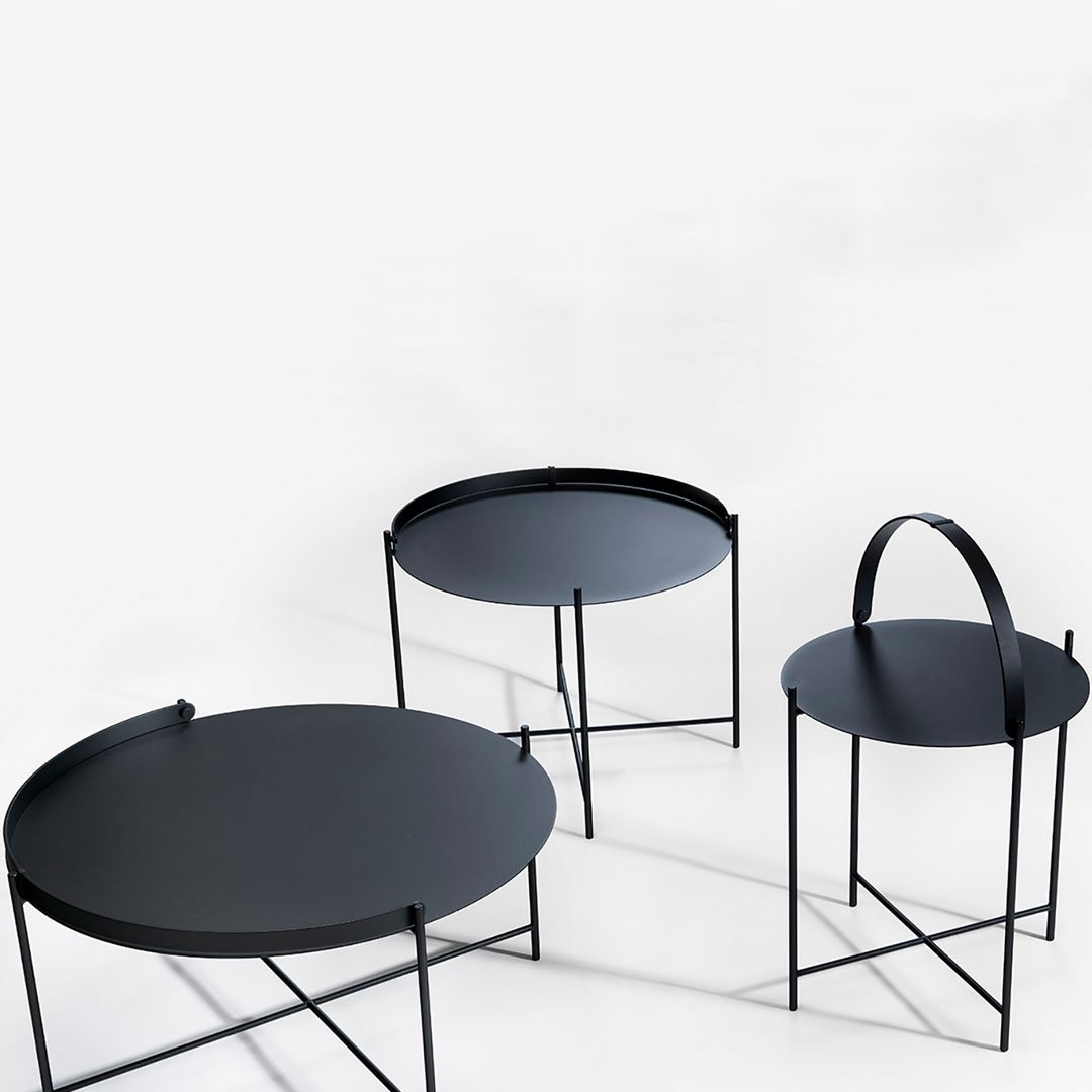 Modern Edge Tray Coffee Table - Minimalist Side Table with Storage Shelf for Living Room, Bedroom, Office - Perfect for Holding Drinks, Books, and Decor