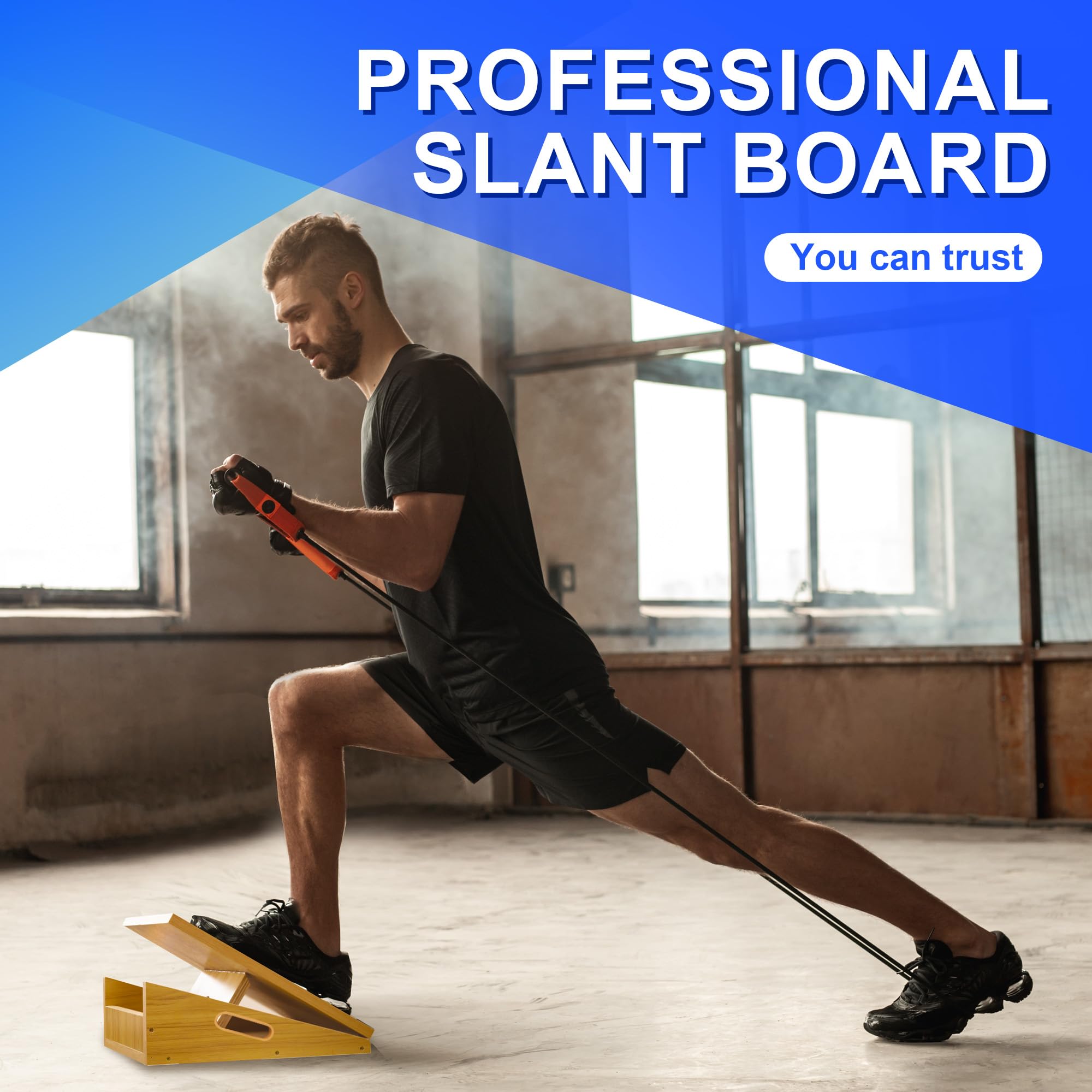 Professional Slant Board for Calf Stretching - Adjustable Foot & Ankle Stretcher for Physical Therapy, Yoga & Workouts - Improve Flexibility & Relieve Pain